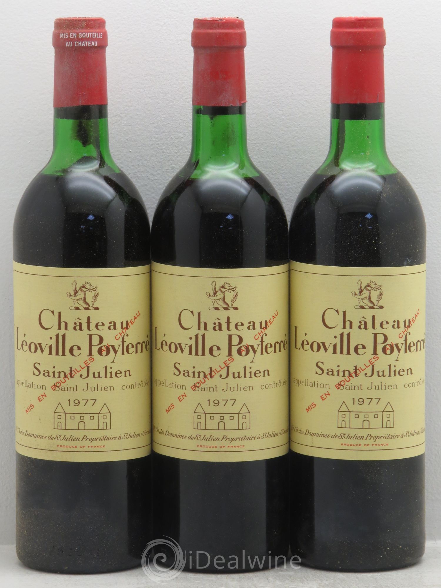 Château Léoville Poyferré 2ème Grand Cru Classé 1977 - Lot de 3 bouteilles - 0