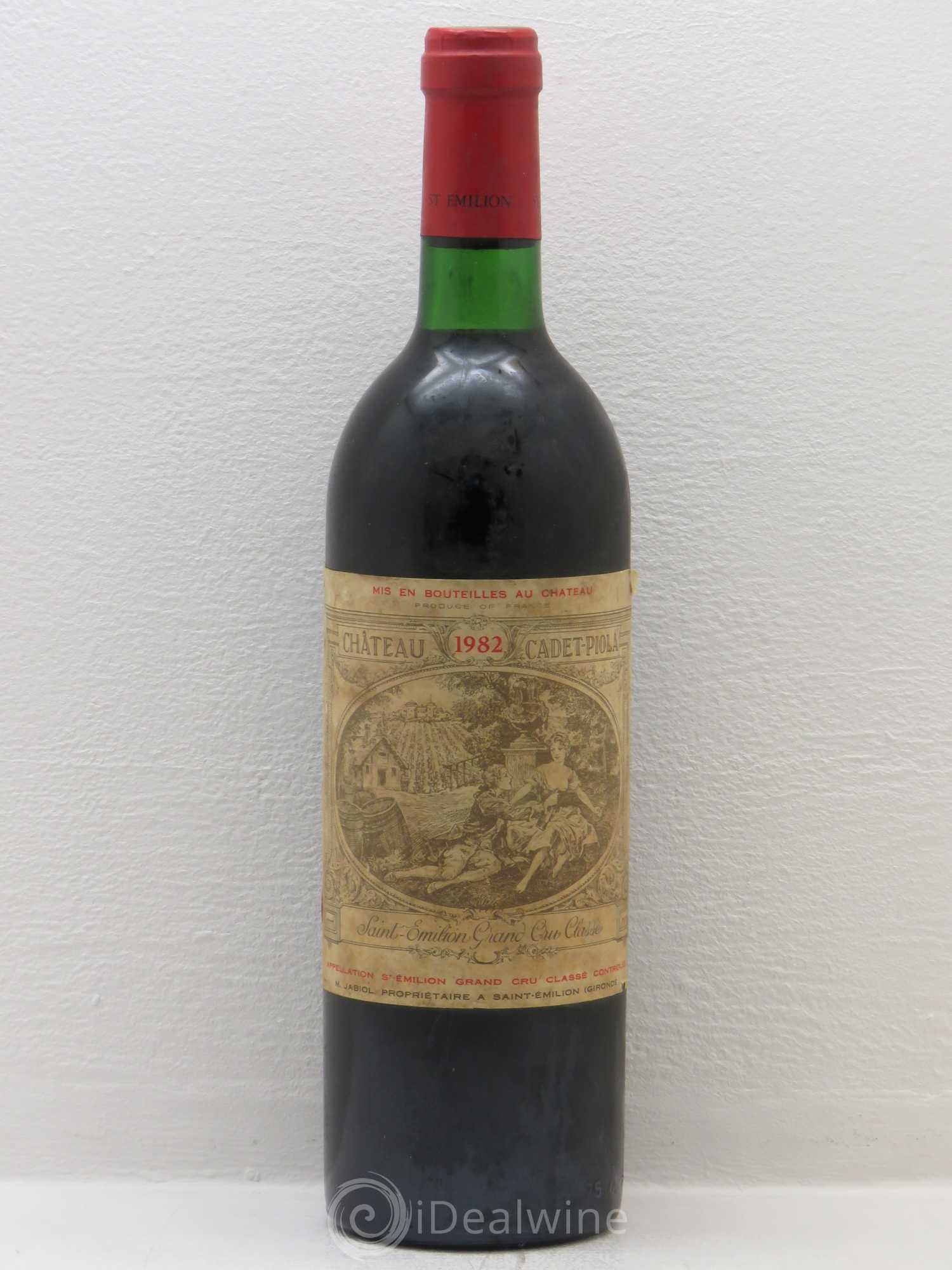 Château Cadet Piola Grand Cru Classé 1982 - Lot de 1 bouteille - 0