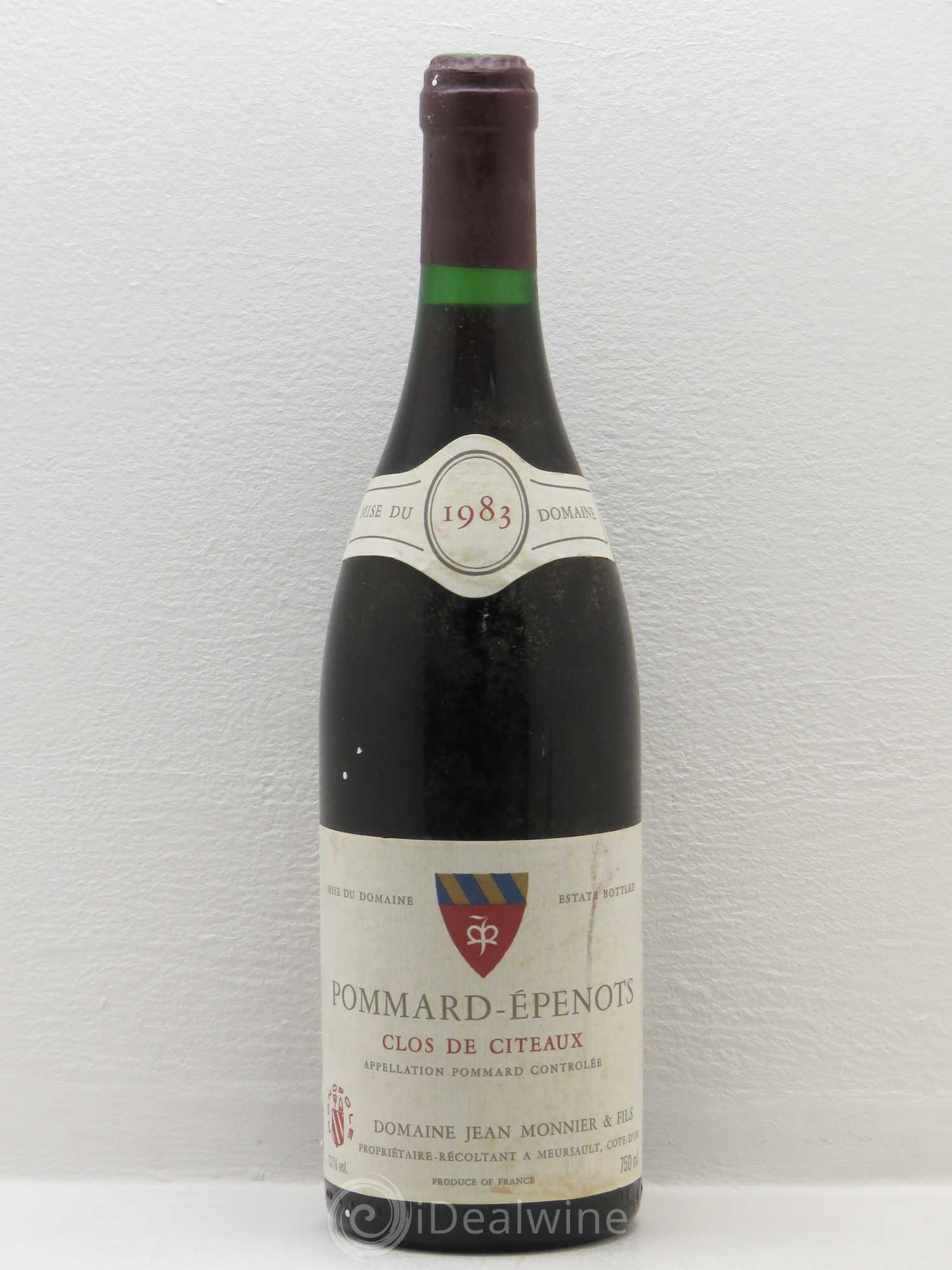 Pommard Epenots Clos des Citeaux J. Monnier (sans prix de réserve) 1983 - Posten von 1 Flasche - 0
