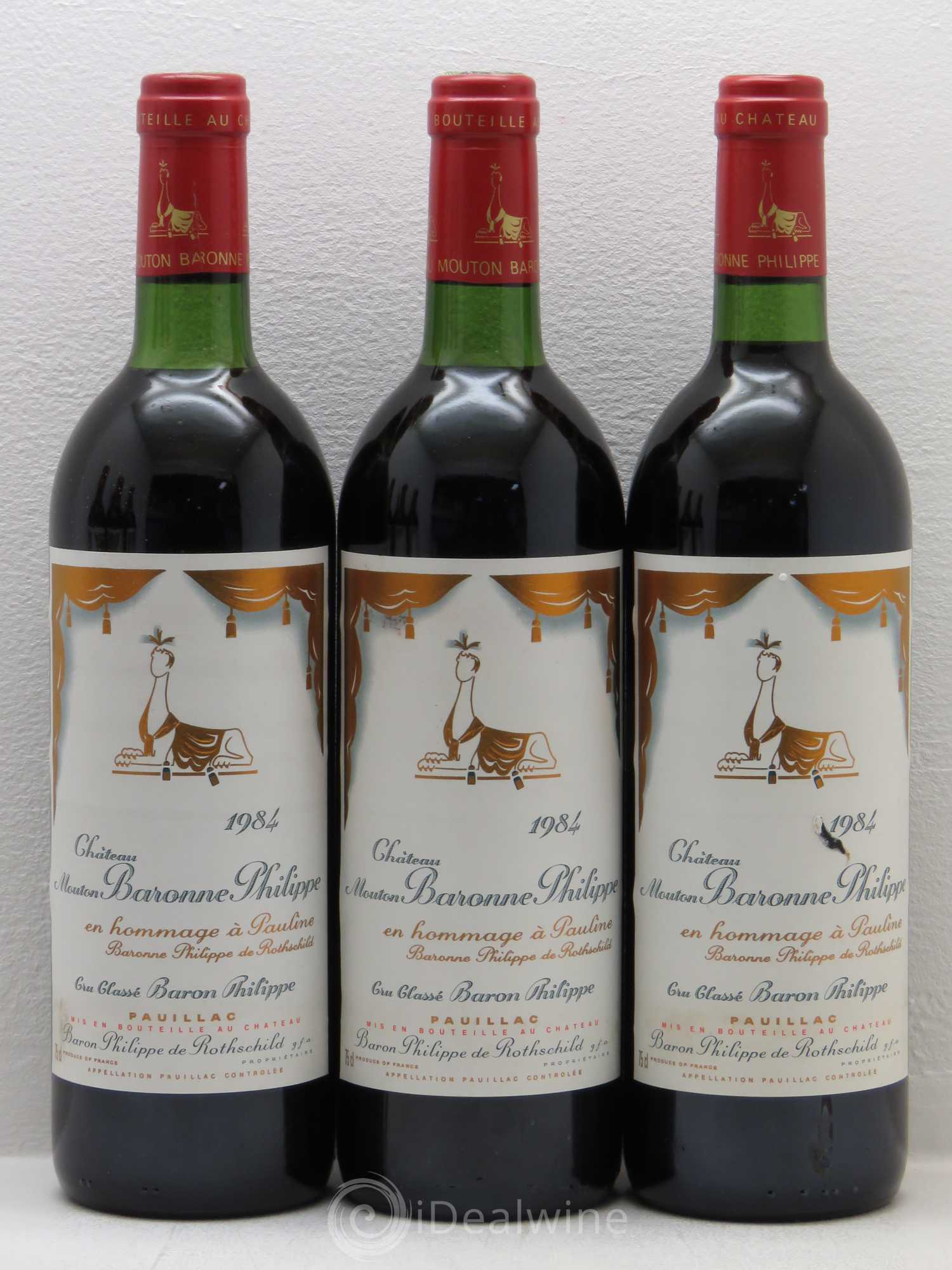 Château d' Armailhac - Mouton Baron(ne) Philippe 5ème Grand Cru Classé 1984 - Lot de 6 bouteilles - 1