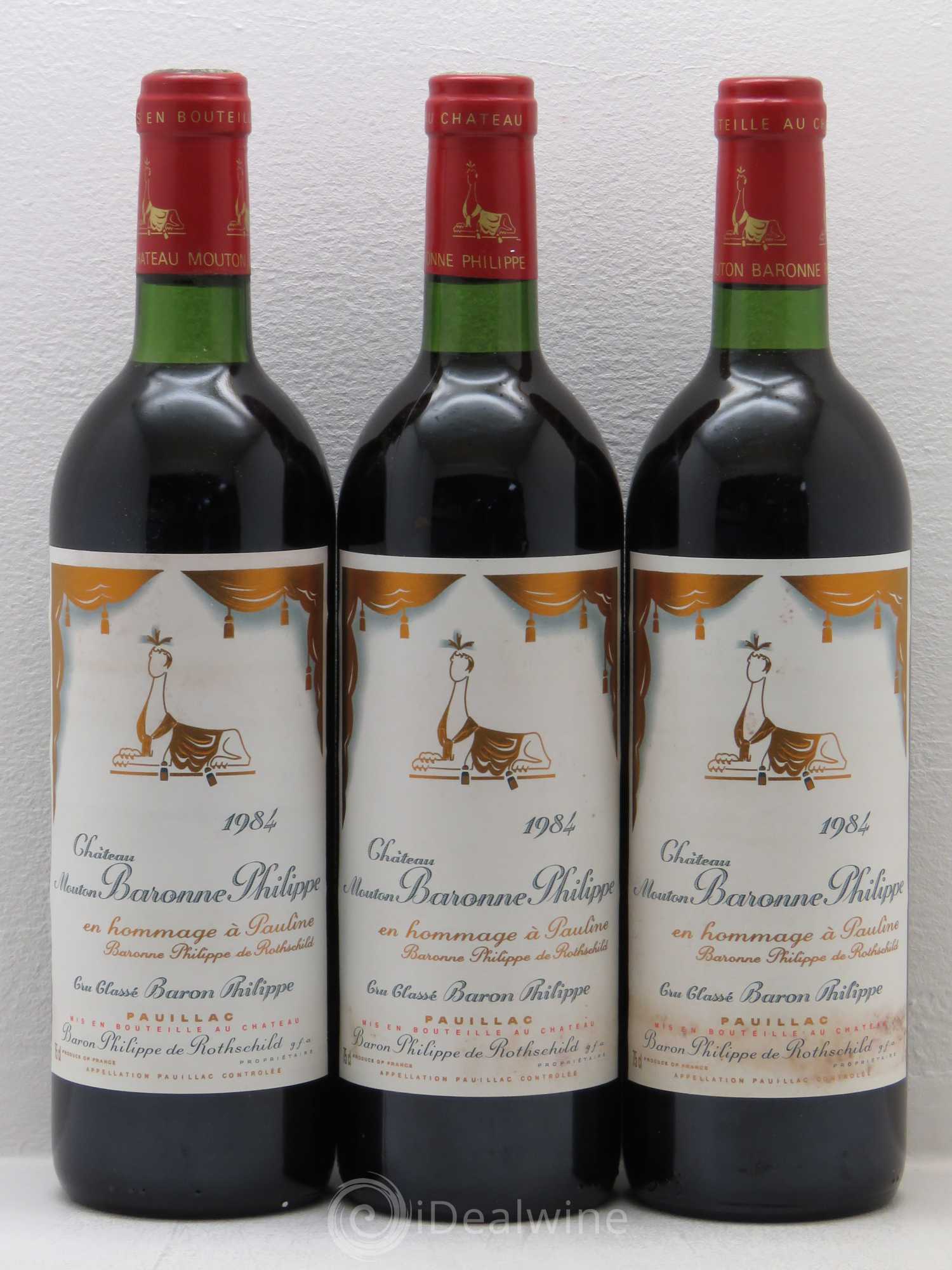 Château d' Armailhac - Mouton Baron(ne) Philippe 5ème Grand Cru Classé 1984 - Lot de 6 bouteilles - 2