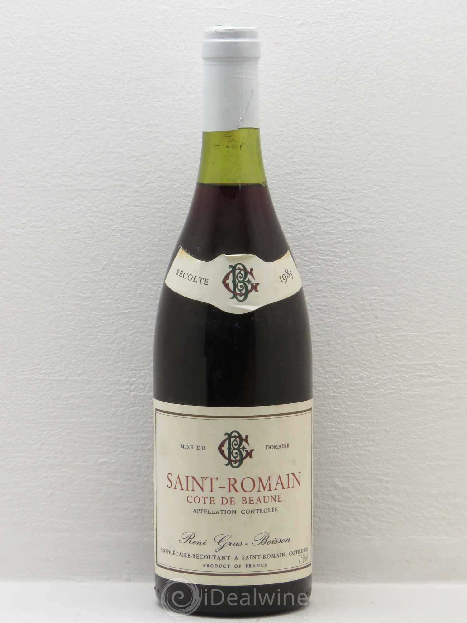 Saint-Romain Rene Gras Boisson 1985 - Lot de 1 bouteille - 0