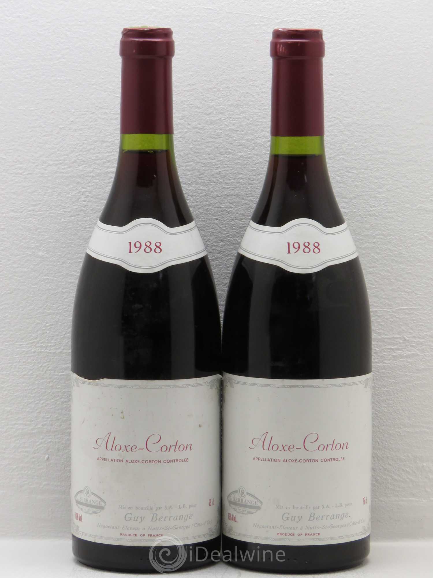 Aloxe-Corton Guy Berrange 1988 - Lot de 2 bouteilles - 0