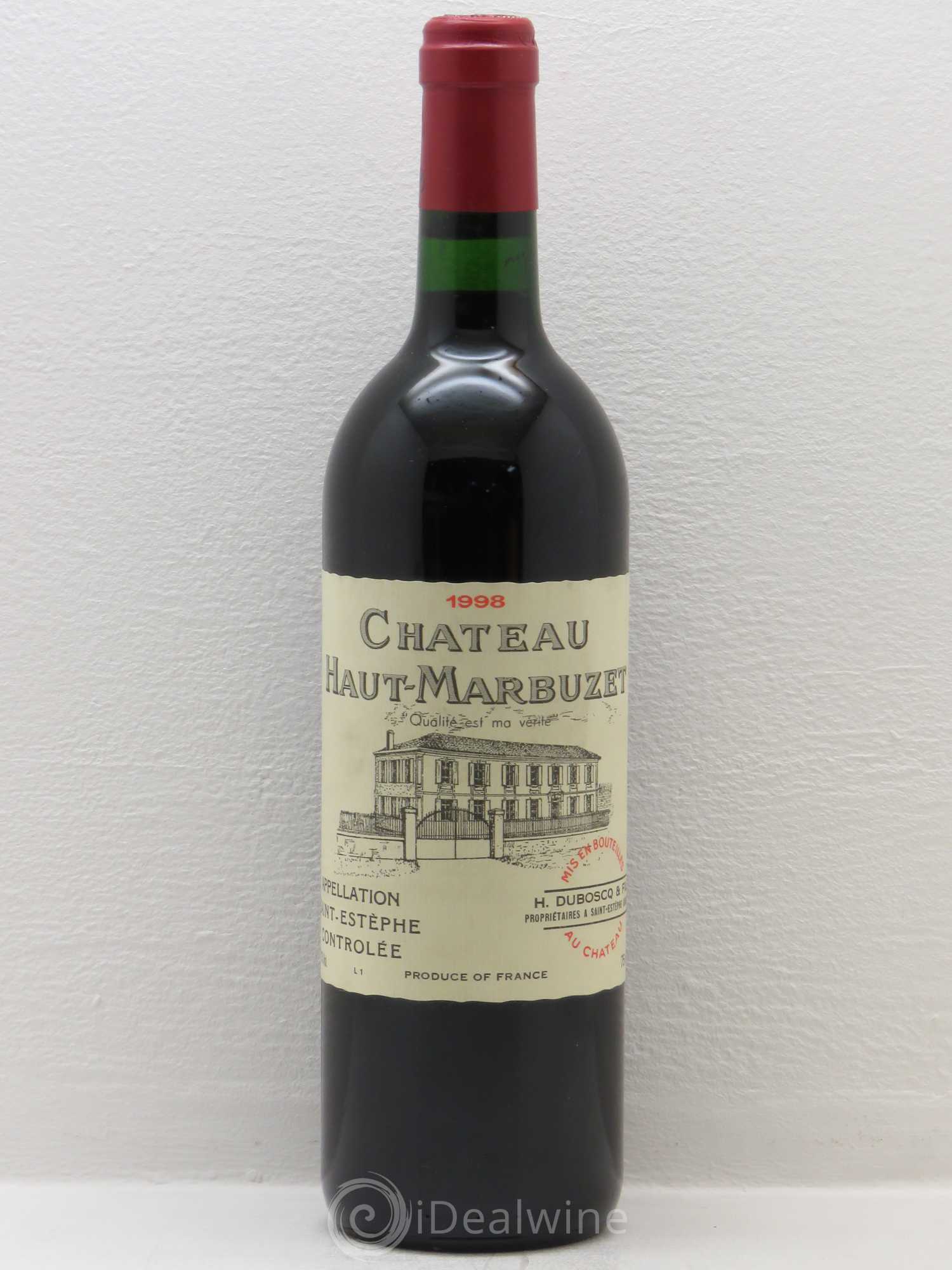 Château Haut Marbuzet 1998 - Lot de 1 bouteille - 0