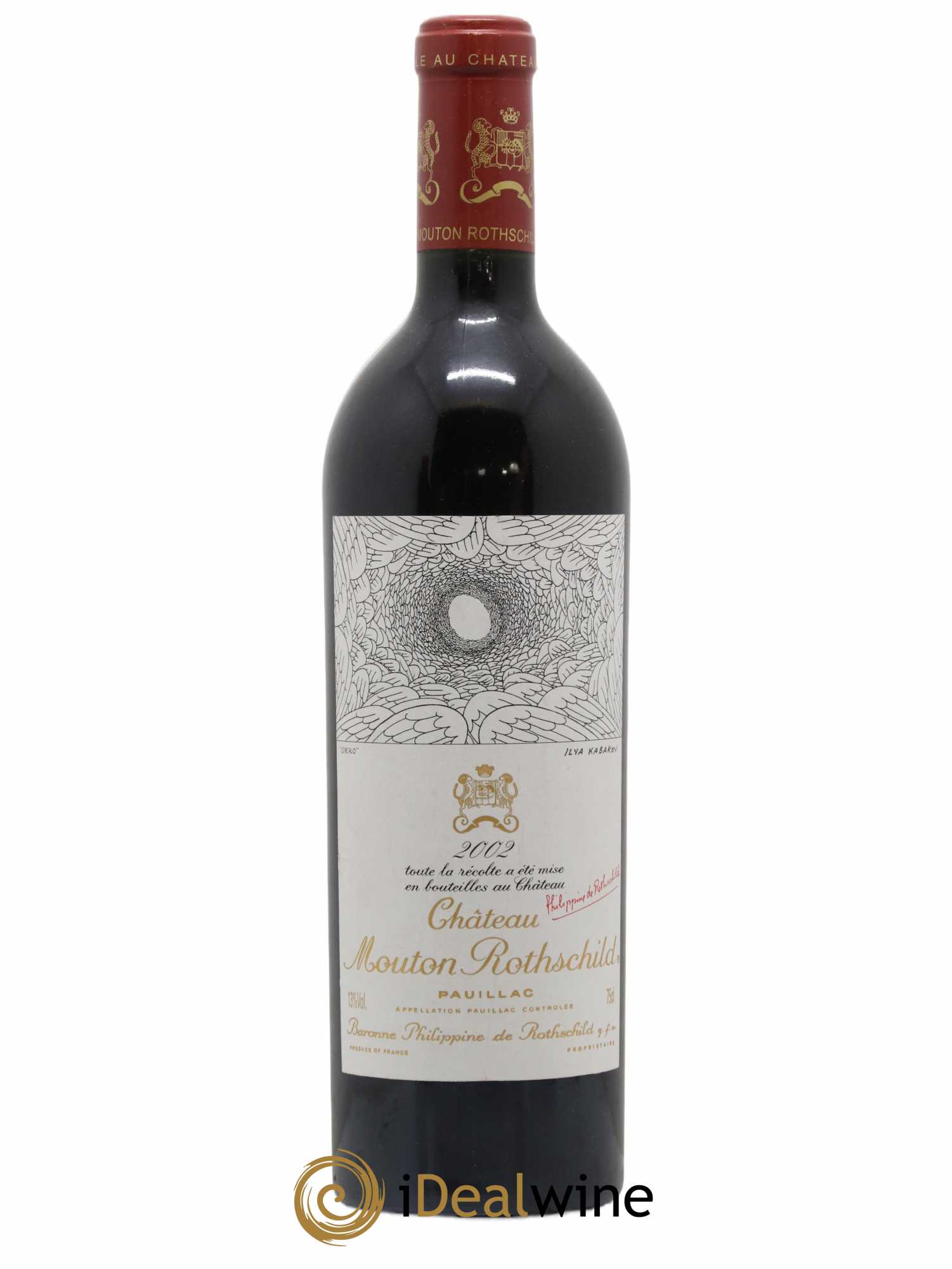 Château Mouton Rothschild 1er Grand Cru Classé 2002 - Lot de 1 bouteille - 0