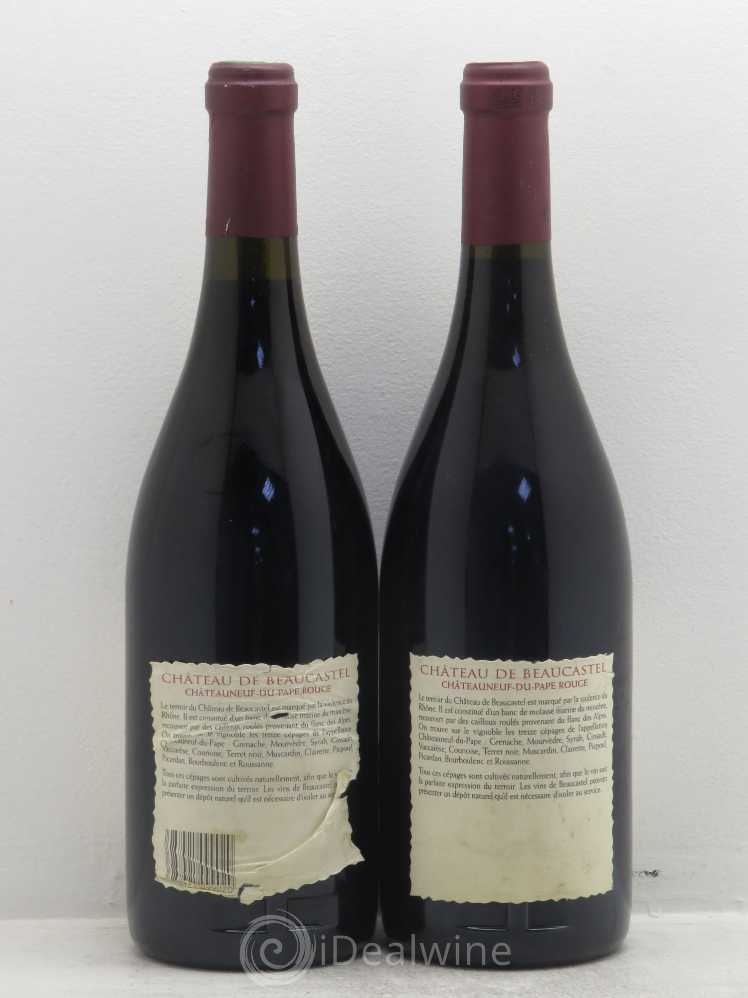 Châteauneuf-du-Pape Château de Beaucastel Famille Perrin 1999 - Lot de 2 bouteilles - 1