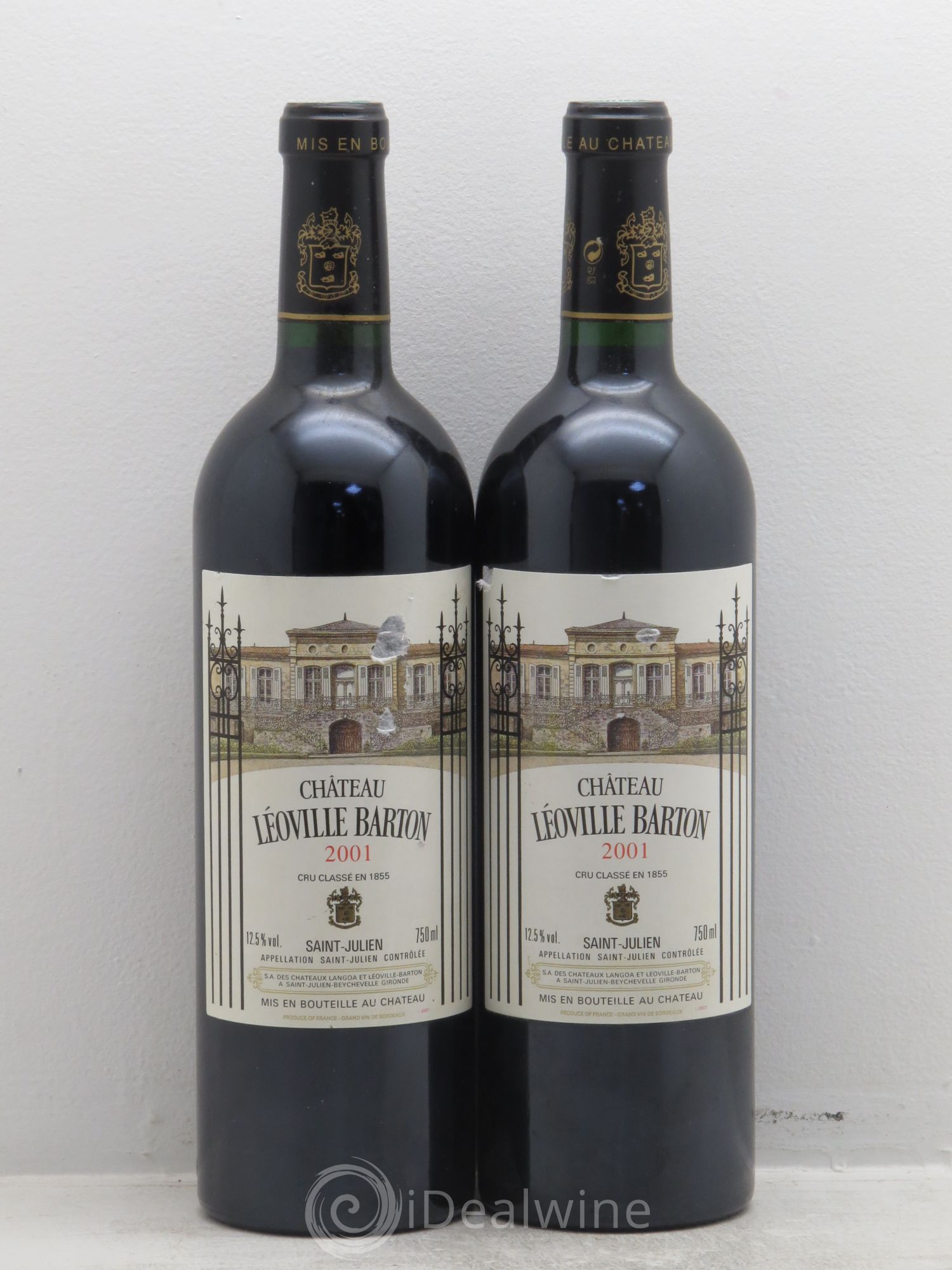 Château Léoville Barton 2ème Grand Cru Classé 2001 - Lot de 2 bouteilles - 0