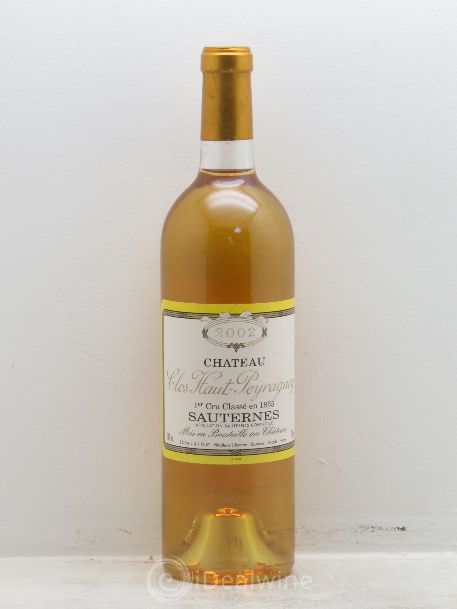 Clos Haut-Peyraguey 1er Grand Cru Classé 2002 - Lotto di 1 bottiglia - 0