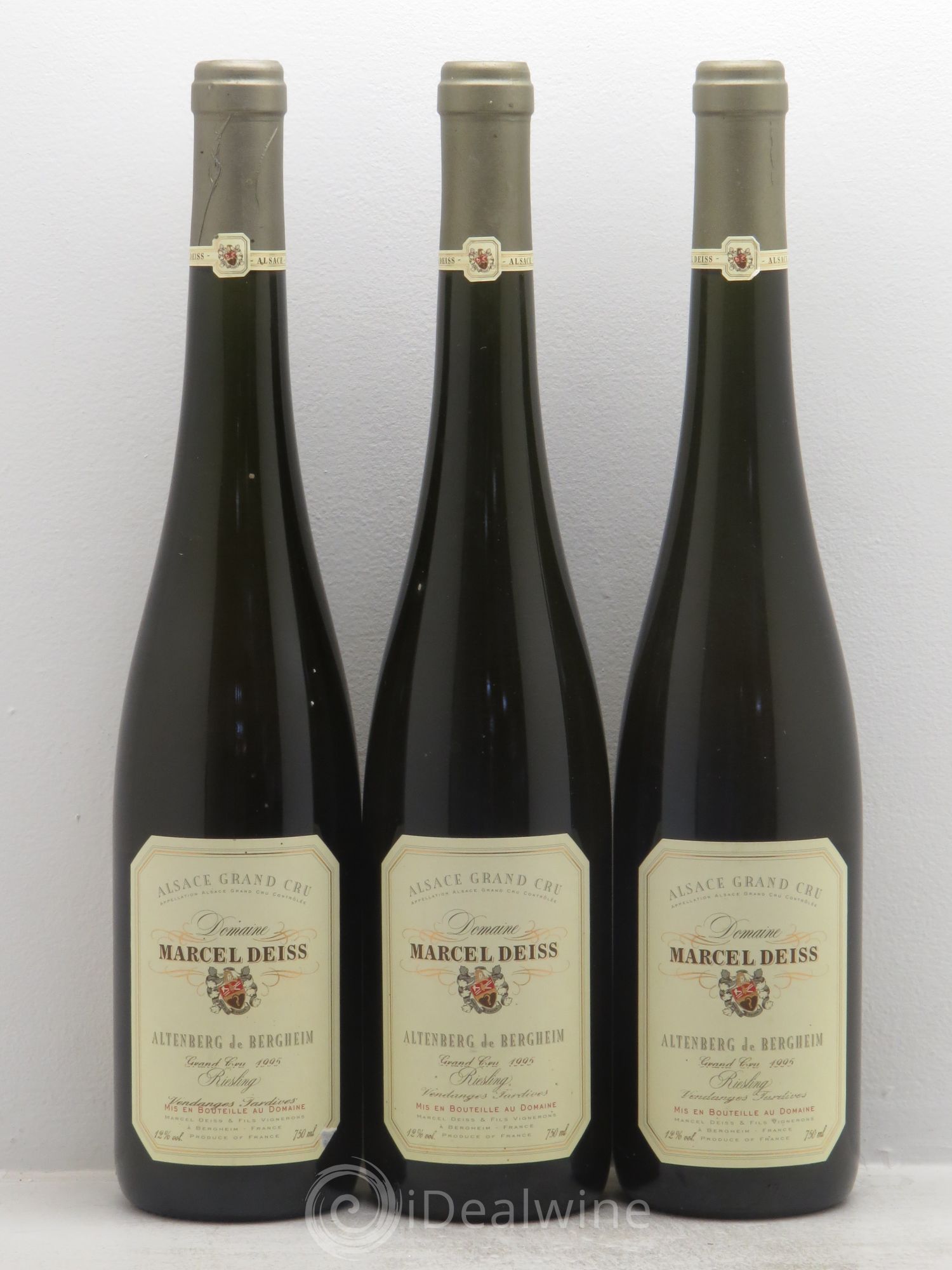 Alsace Riesling Vendanges Tardives Marcel Deiss (Domaine) Altenberg de Bergheim 1995 - Lotto di 3 bottiglie - 0