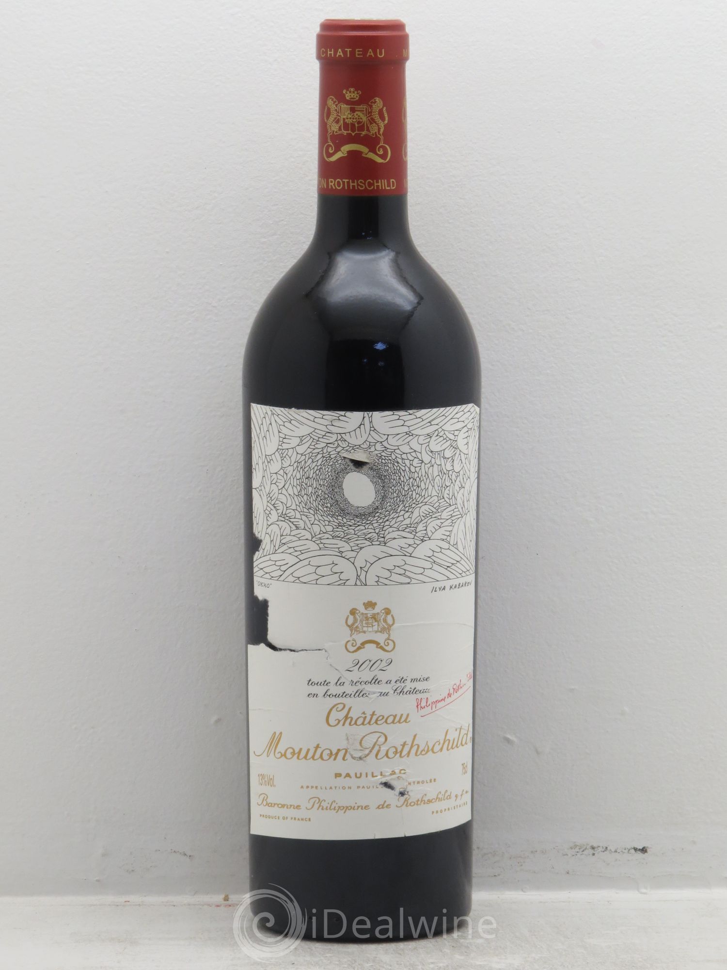 Château Mouton Rothschild 1er Grand Cru Classé 2002 - Lot de 1 bouteille - 0