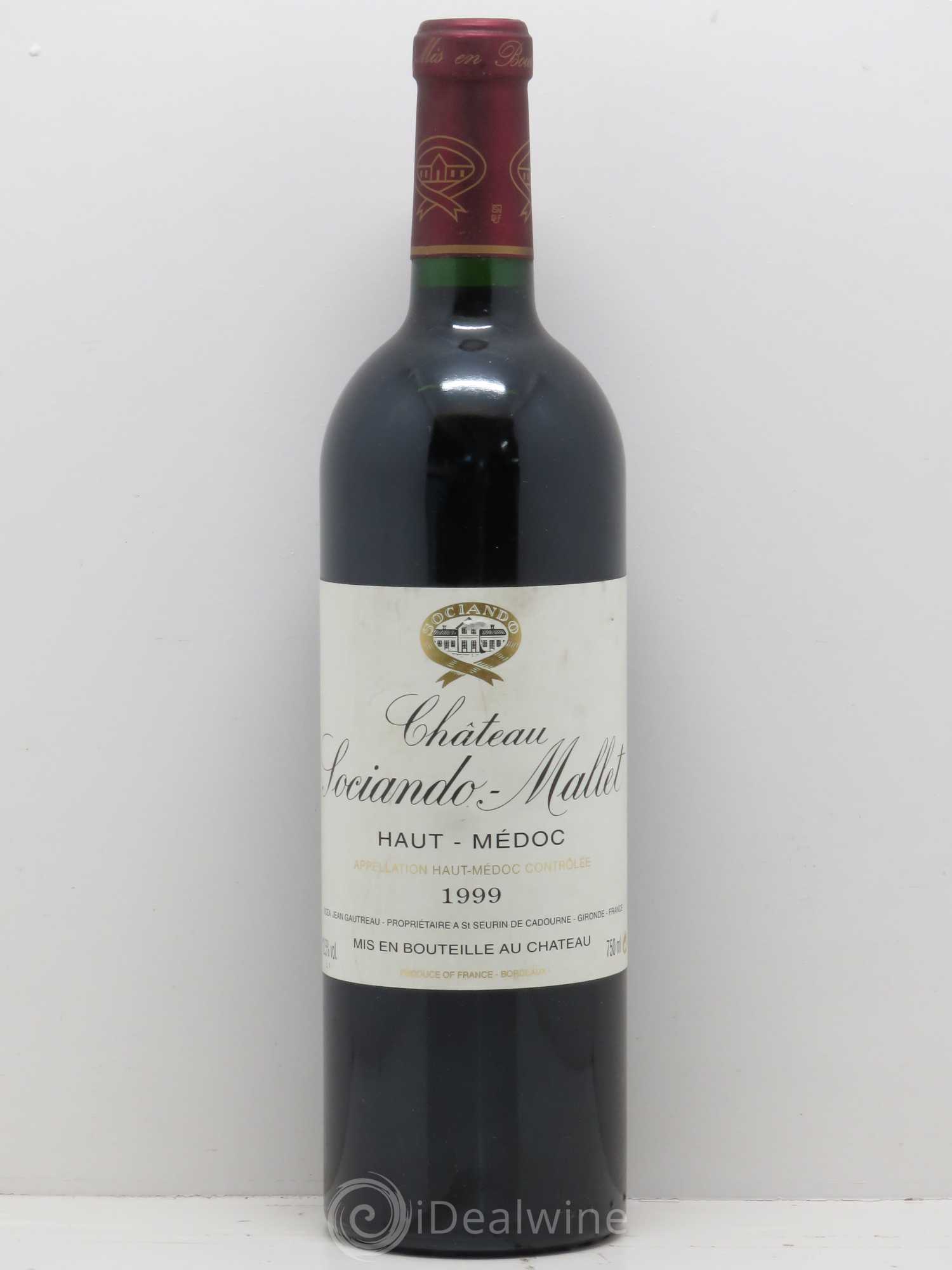 Château Sociando Mallet 1999 - Lot de 1 bouteille - 0