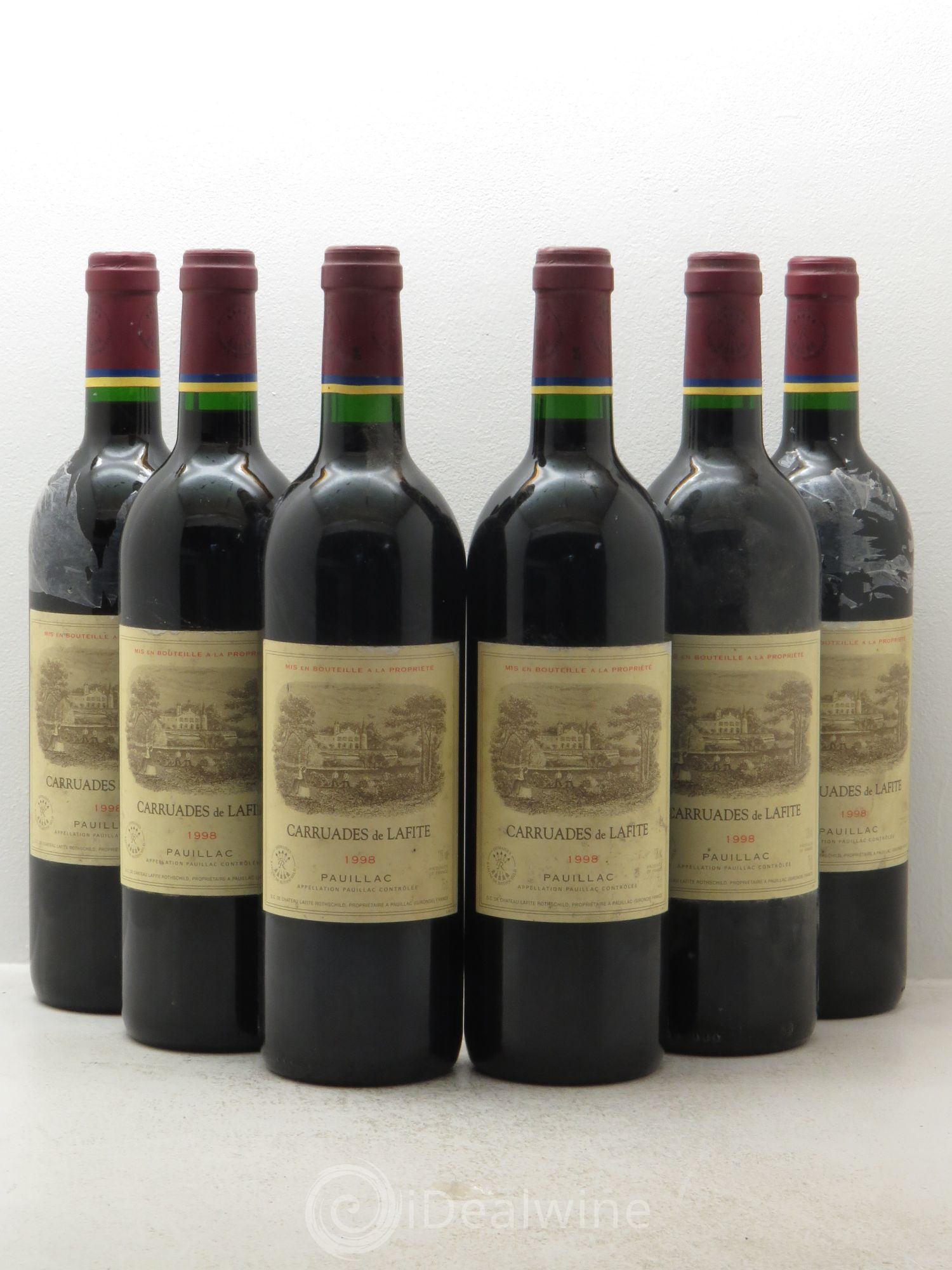 Carruades de Lafite Rothschild Second Vin 1998 - Lot de 6 bouteilles - 0