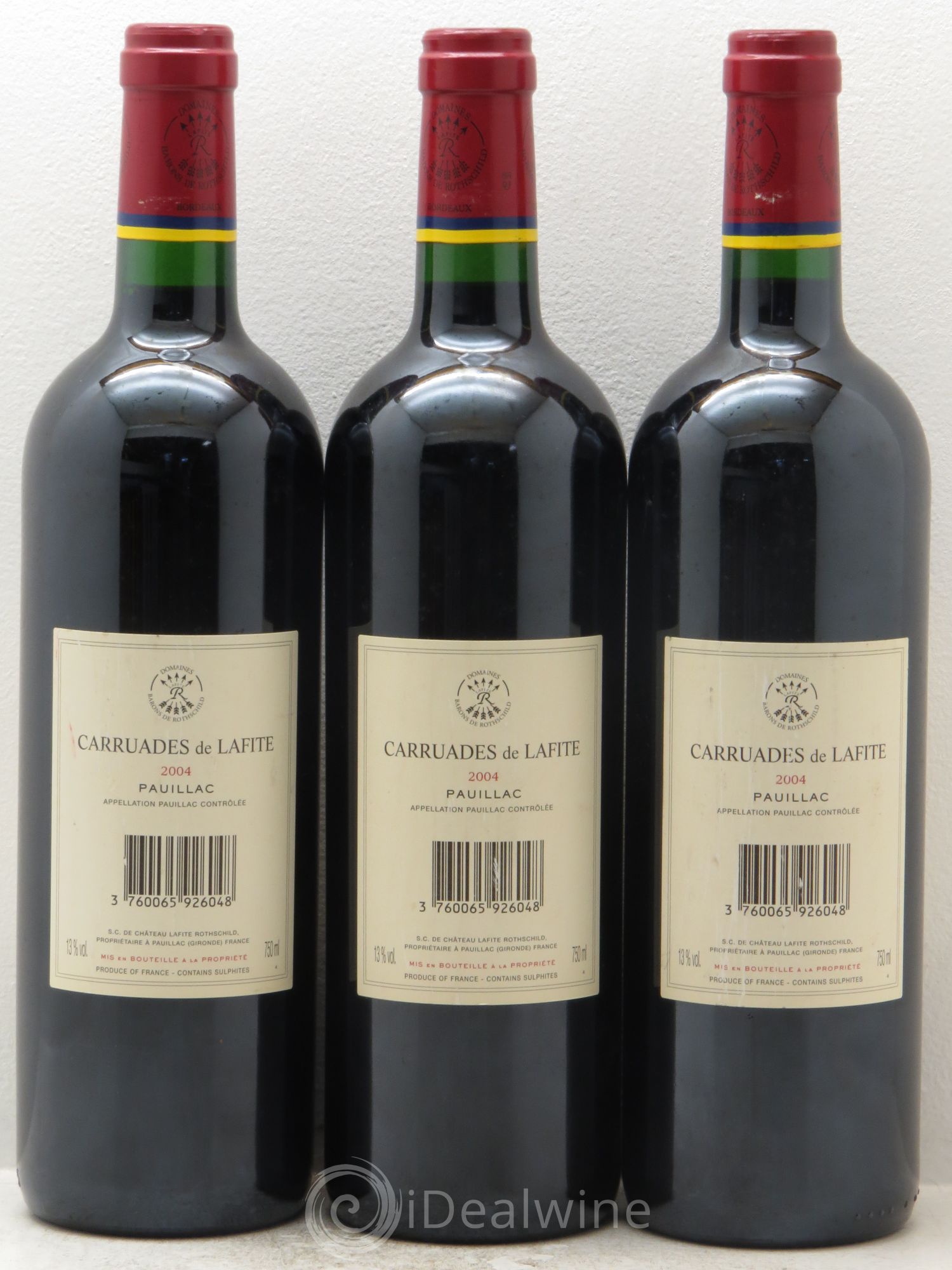 Carruades de Lafite Rothschild Second Vin 2004 - Lot de 3 bouteilles - 1