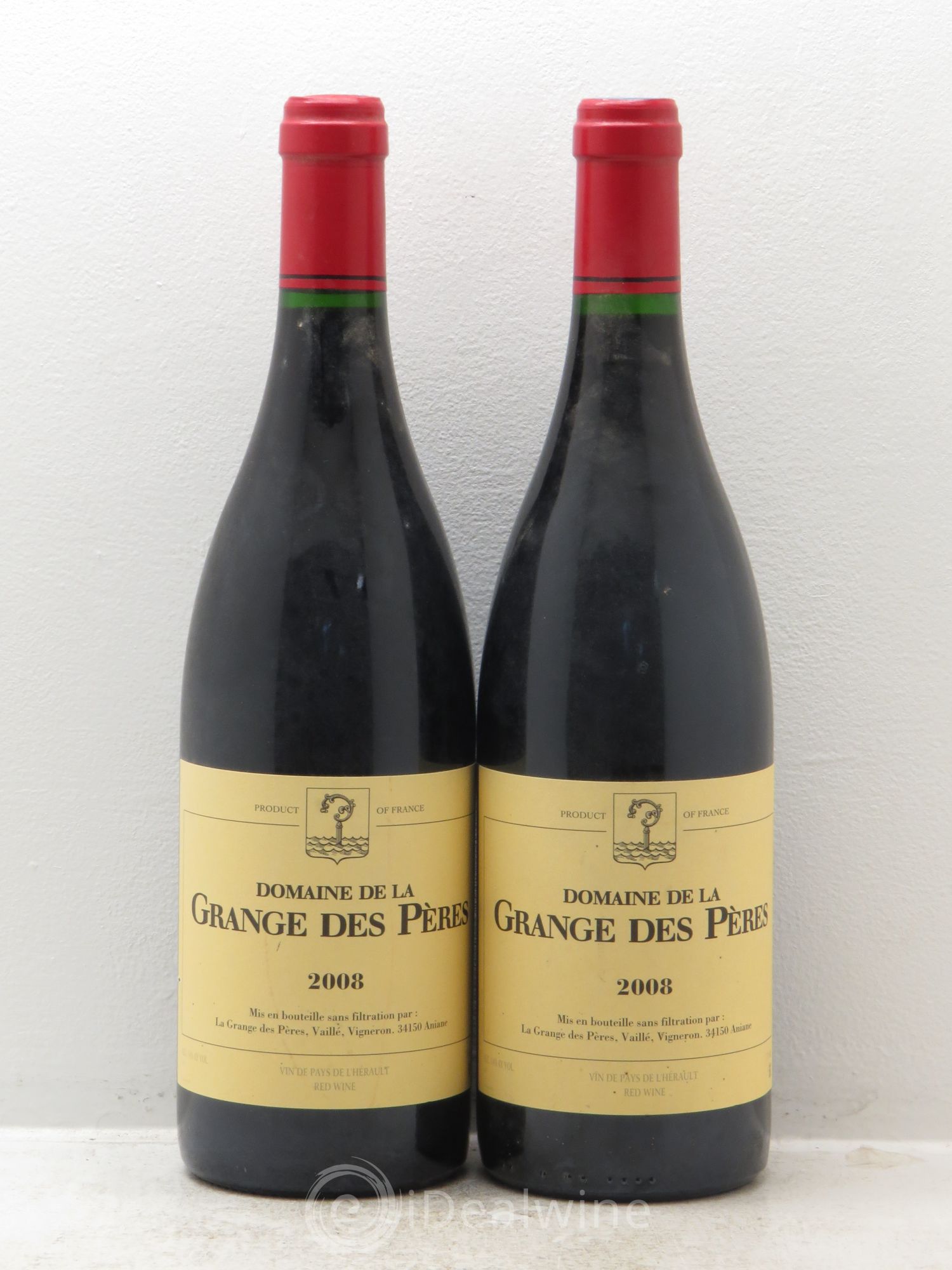 Pays d'Hérault Grange des Pères Laurent Vaillé 2008 - Lot de 2 bouteilles - 0