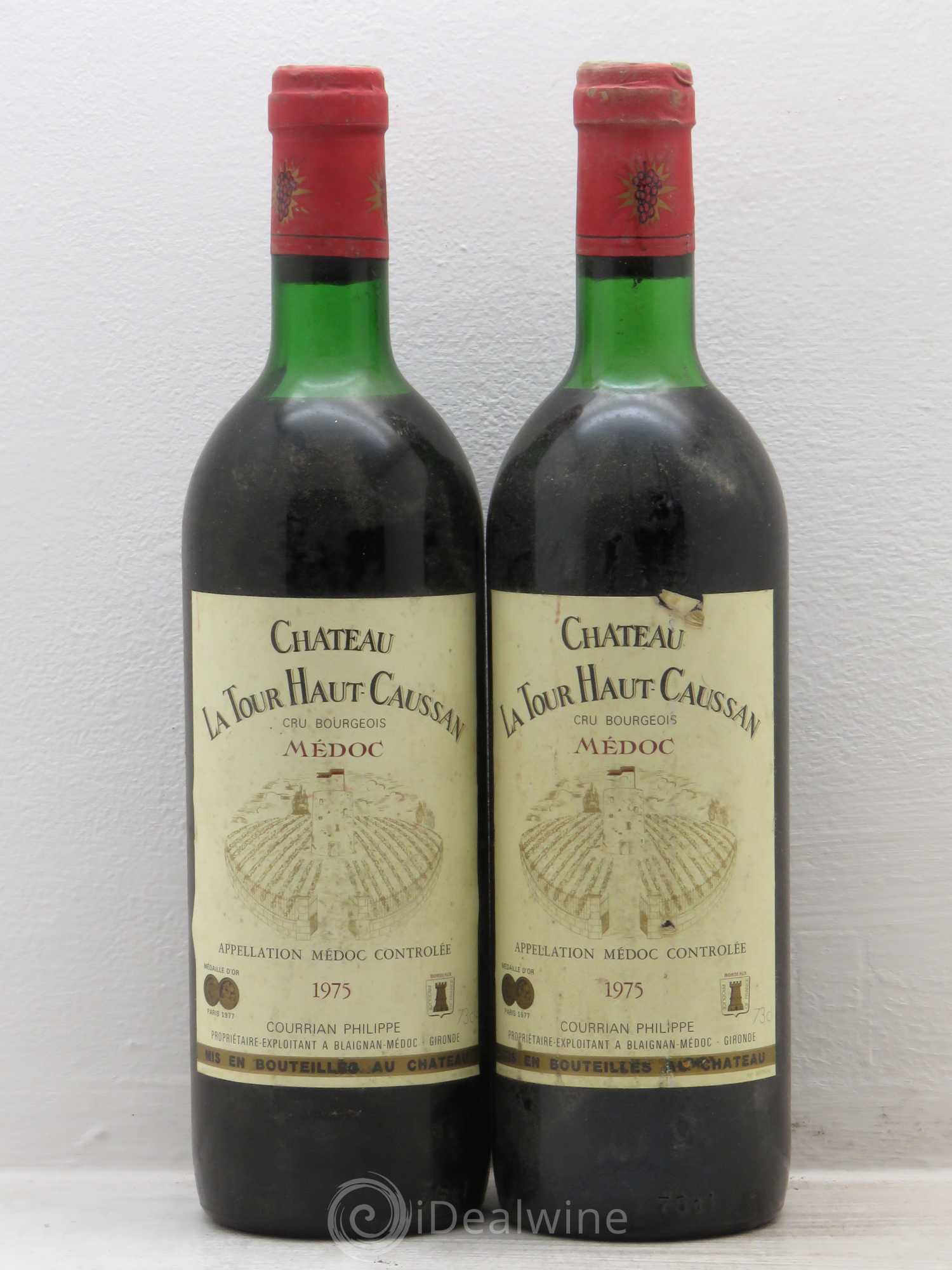 Château Tour Haut-Caussan Cru Bourgeois 1975 - Lot de 2 bouteilles - 0