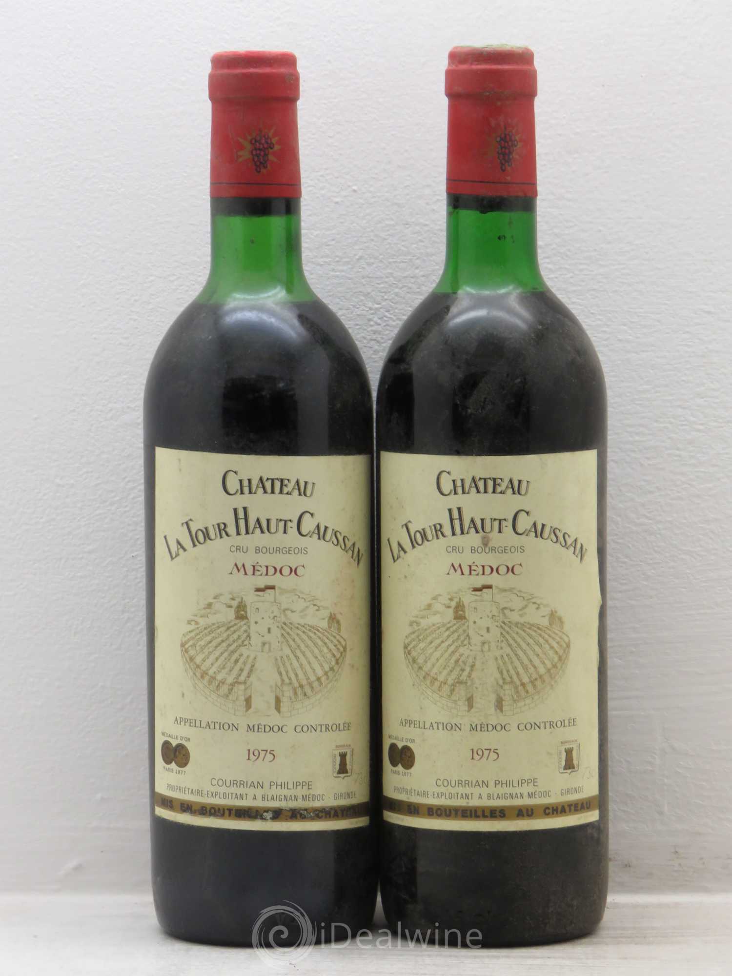 Château Tour Haut-Caussan Cru Bourgeois 1975 - Lot de 2 bouteilles - 0