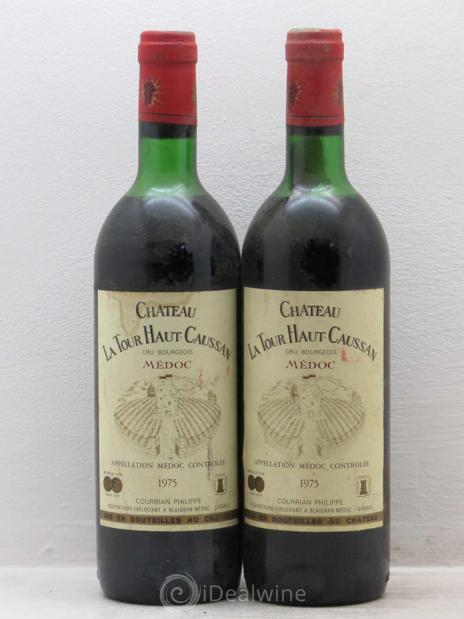 Château Tour Haut-Caussan Cru Bourgeois 1975 - Lot de 2 bouteilles - 0