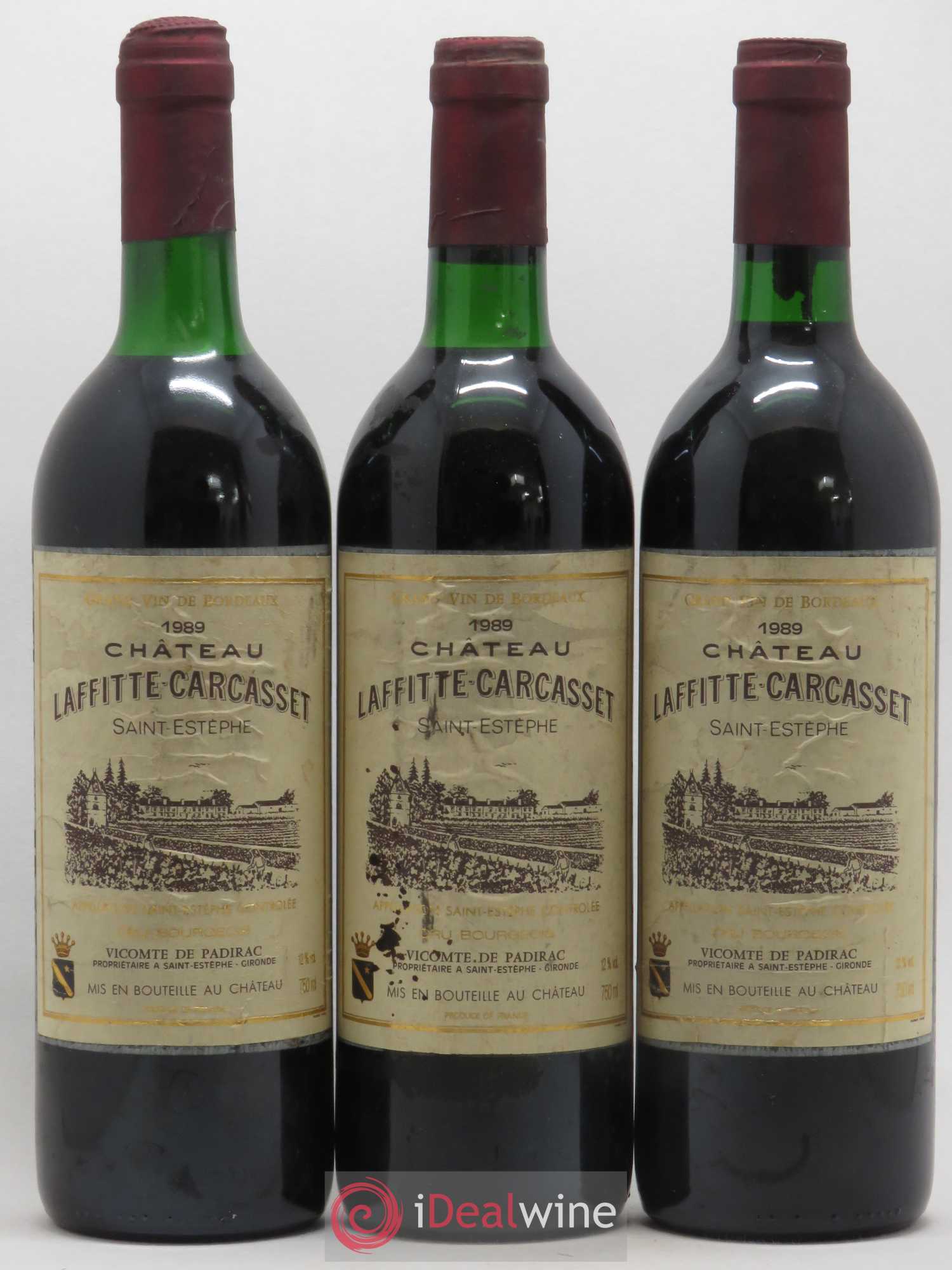 Château Laffitte Carcasset Cru Bourgeois (sans prix de réserve) 1989 - Lot de 6 bouteilles - 2