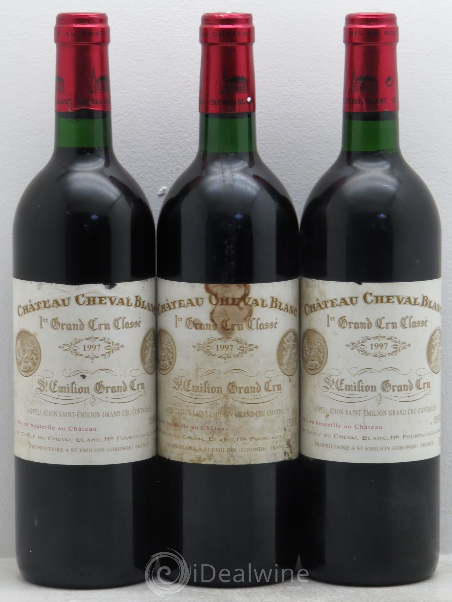 Château Cheval Blanc 1er Grand Cru Classé A 1997 - Lot de 3 bouteilles - 0
