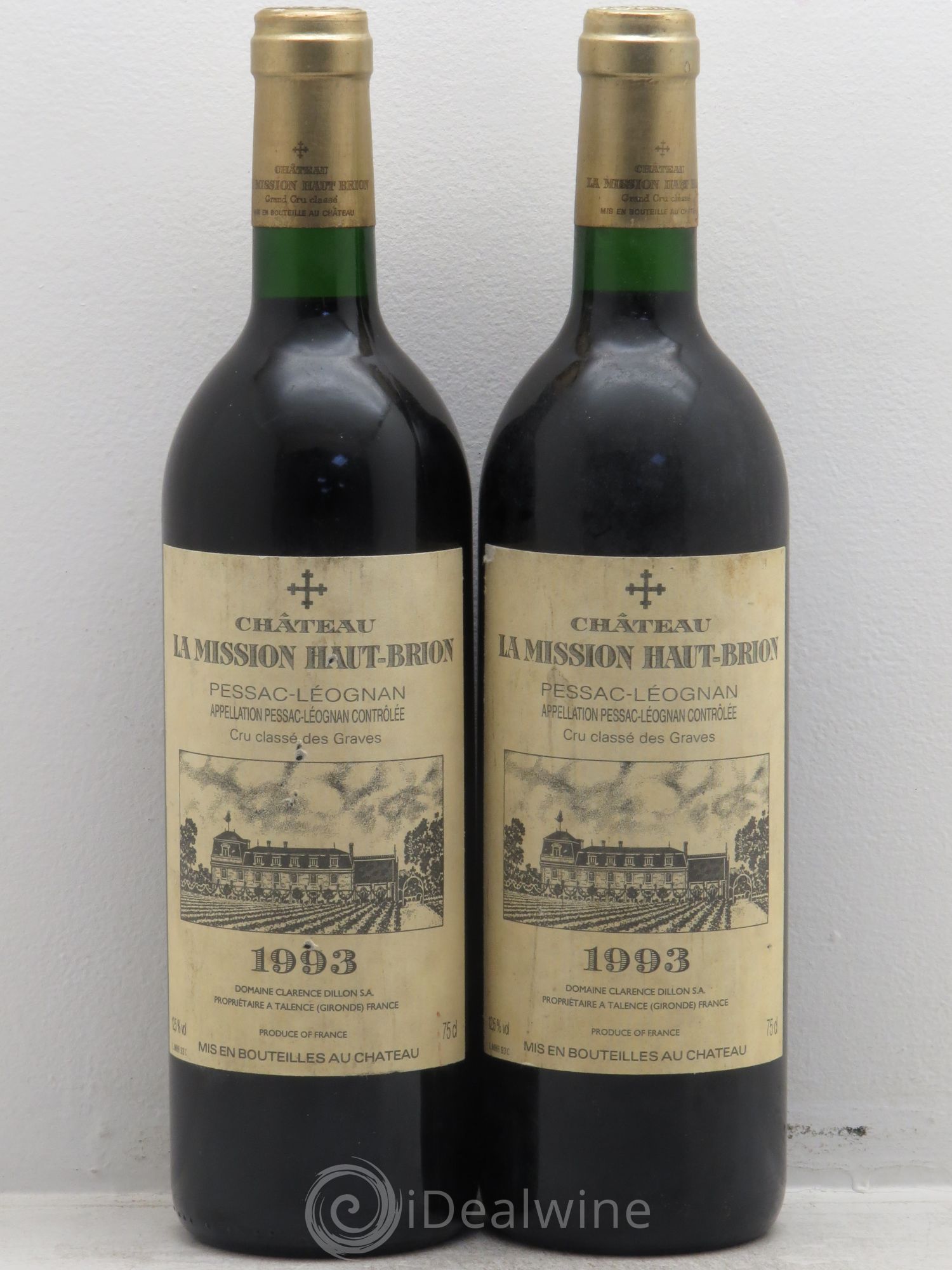 Château la Mission Haut-Brion Cru Classé de Graves 1993 - Lot de 2 bouteilles - 0