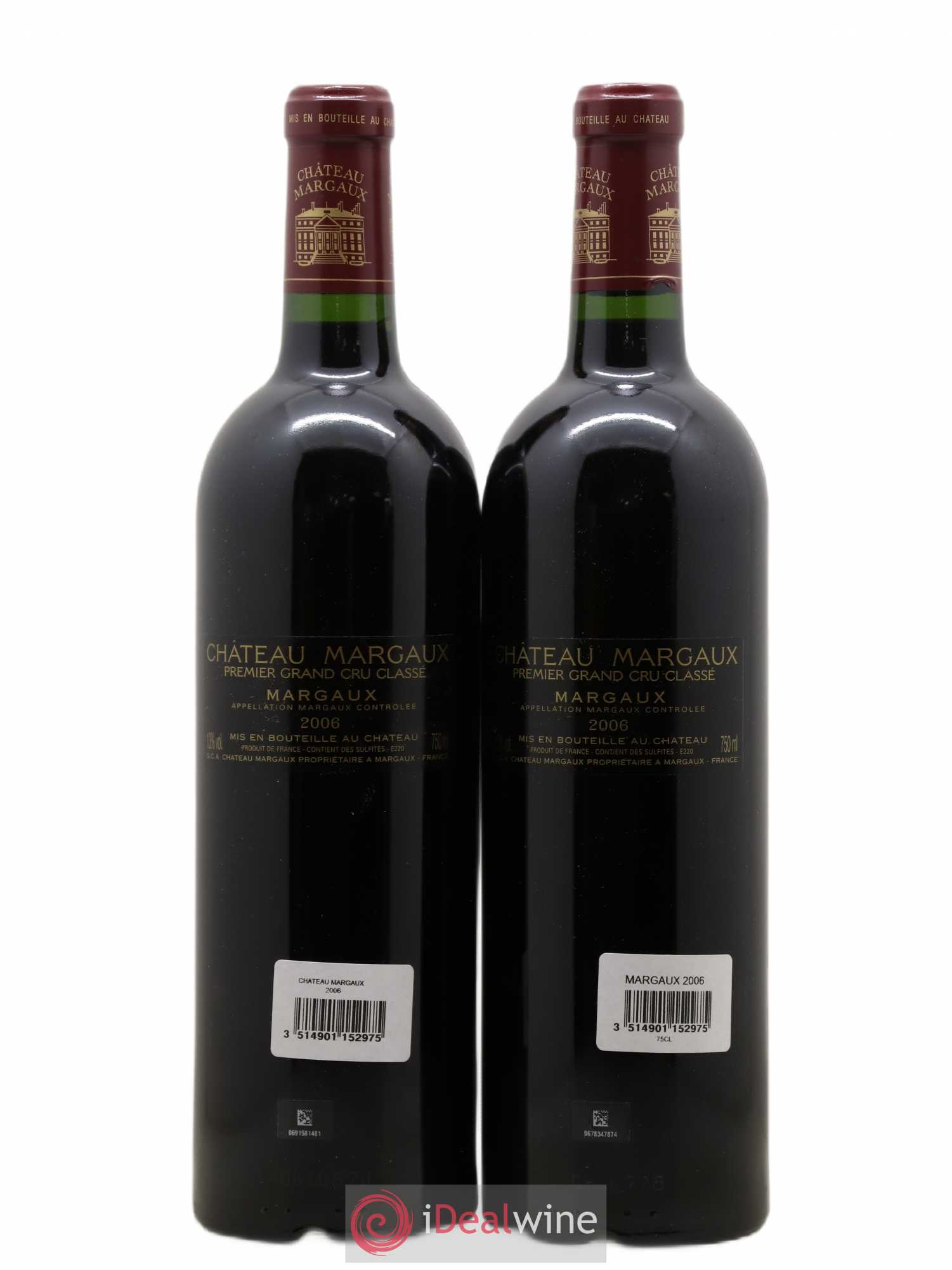 Château Margaux 1er Grand Cru Classé 2006 - Lot de 2 bouteilles - 1