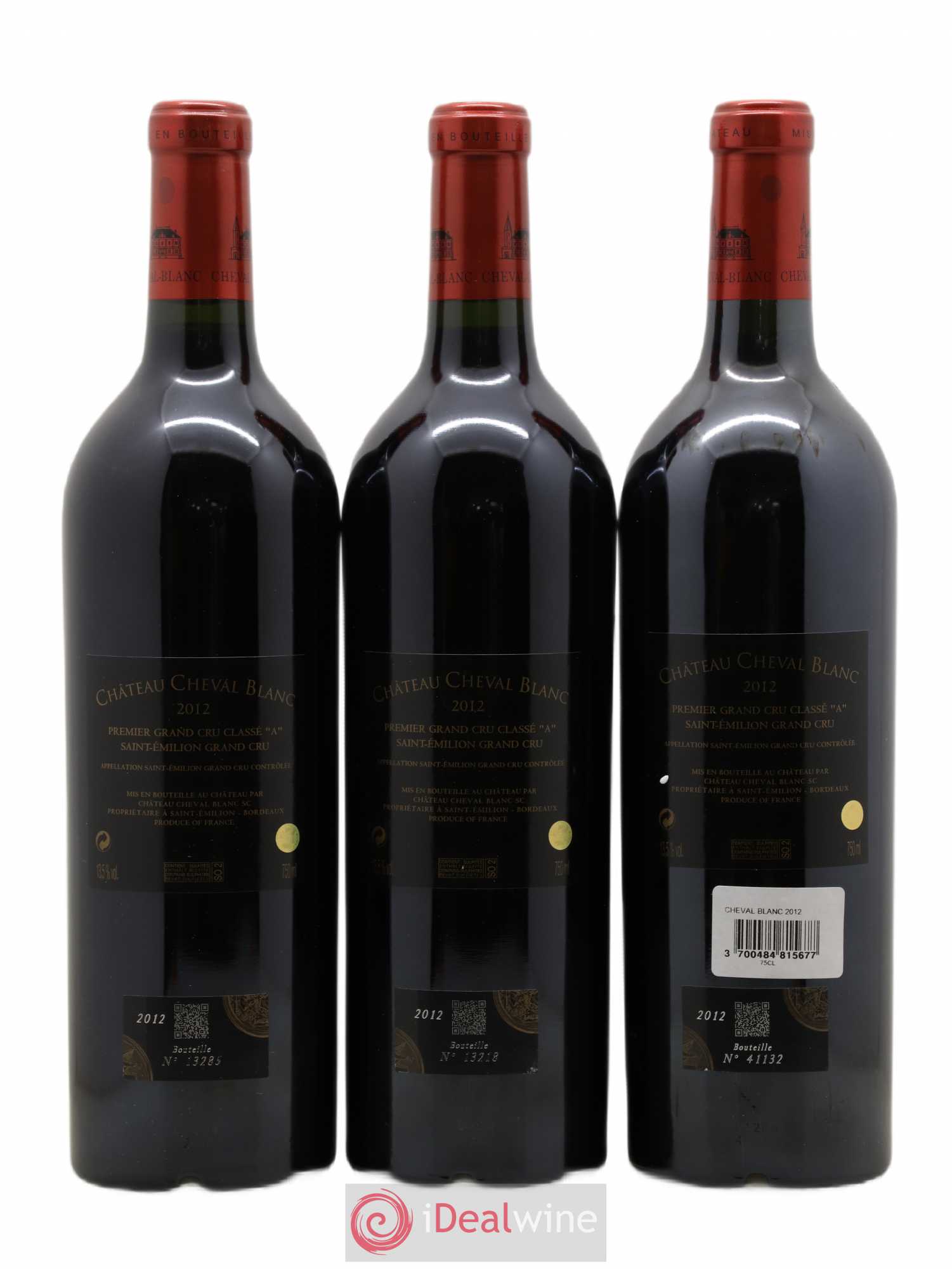 Château Cheval Blanc 1er Grand Cru Classé A 2012 - Lot de 3 bouteilles - 1