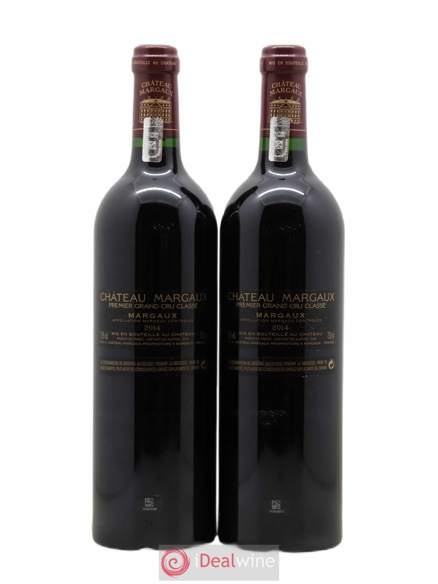 Château Margaux 1er Grand Cru Classé 2014 - Lot de 2 bouteilles - 1