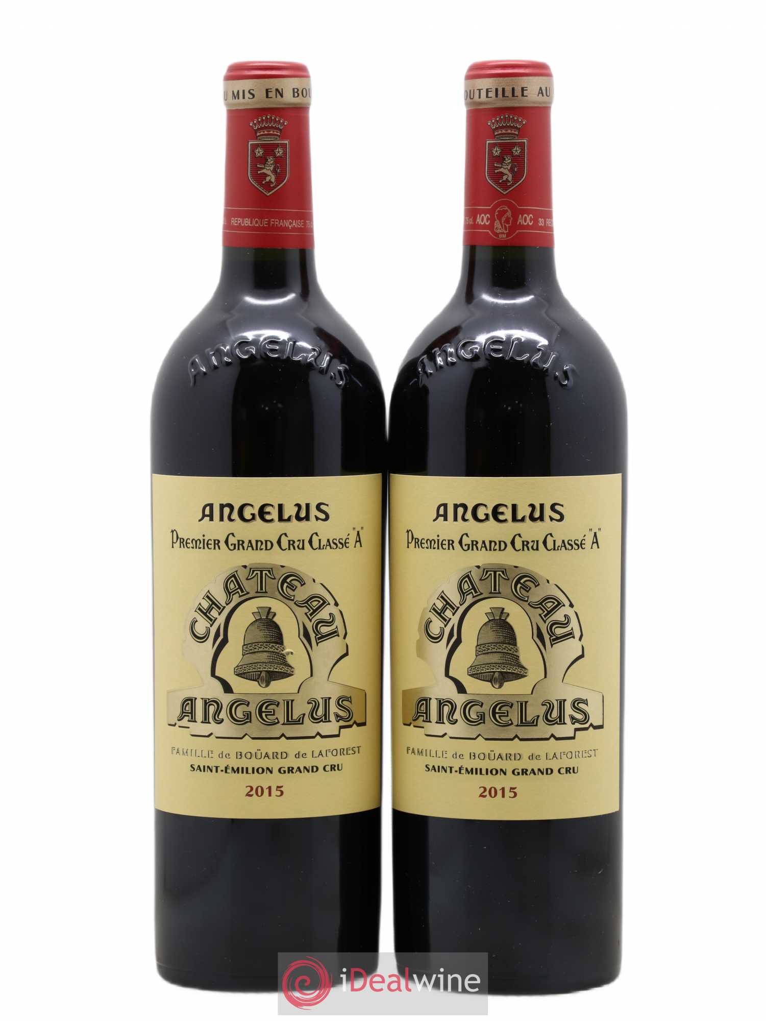 Château Angélus 1er Grand Cru Classé A 2015 - Lot de 2 bouteilles - 0