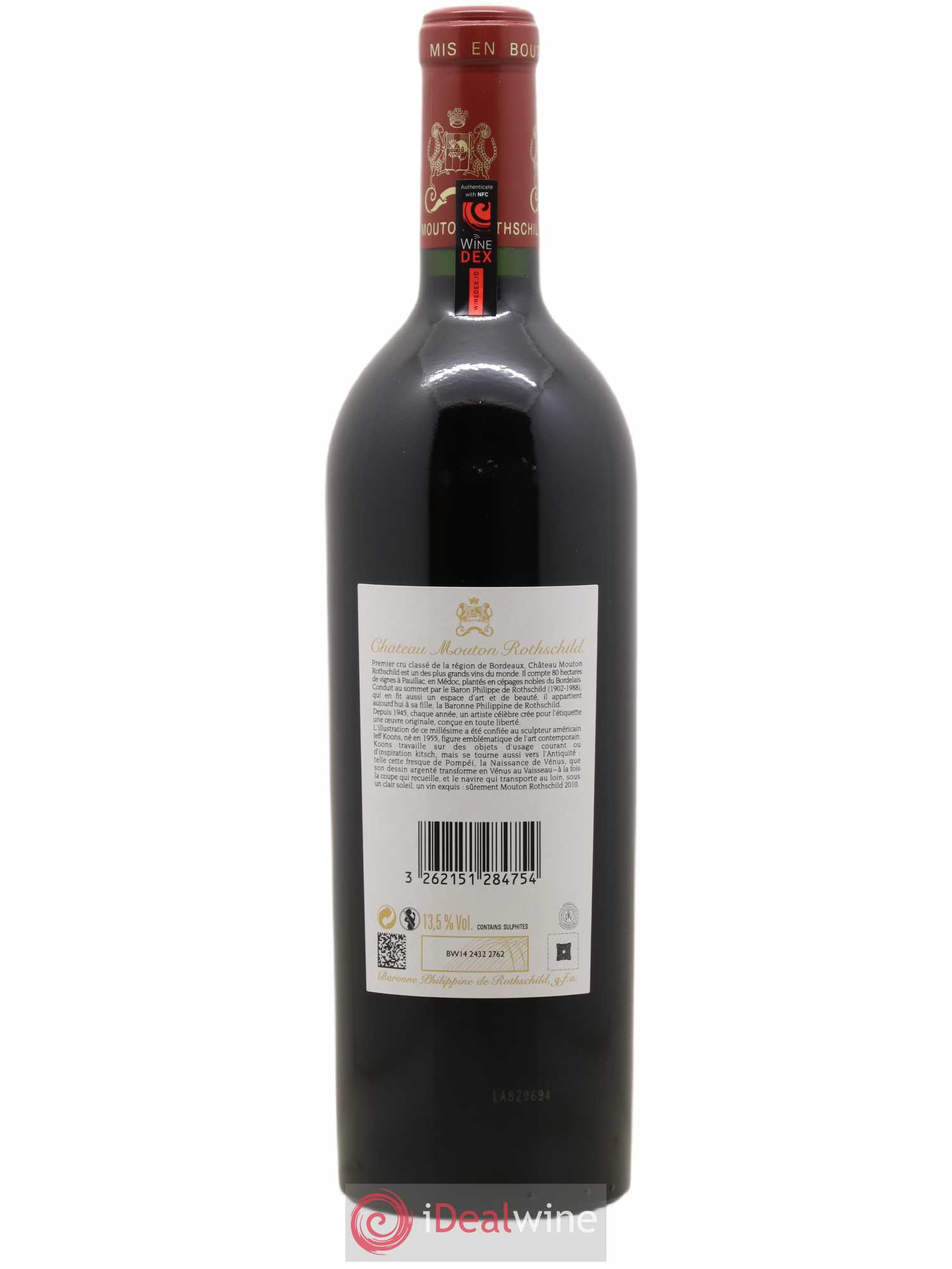 Château Mouton Rothschild 1er Grand Cru Classé 2010 - Lot de 1 bouteille - 1
