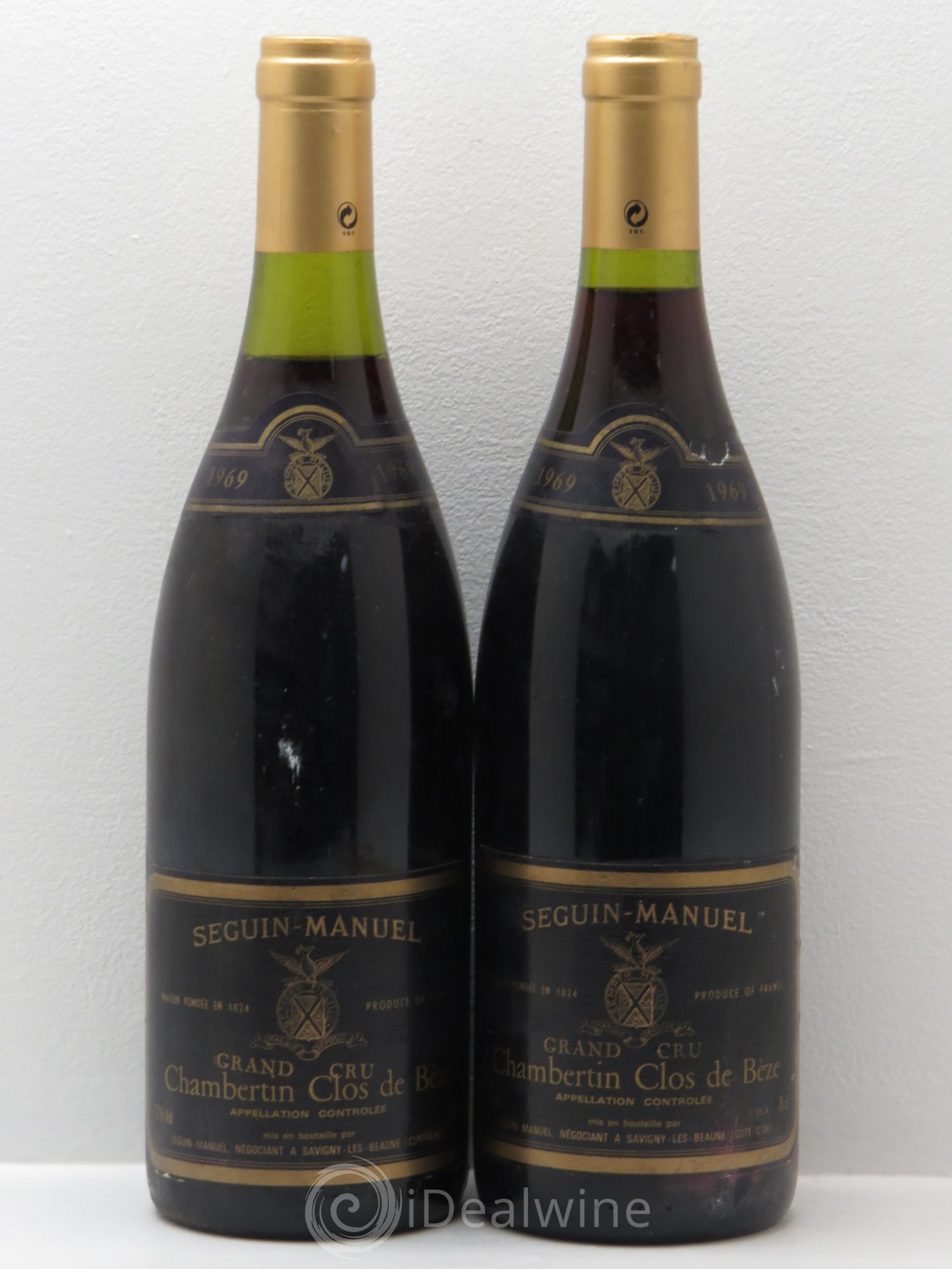Chambertin Clos de Bèze Grand Cru Seguin Manuel 1969 - Lot de 2 bouteilles - 0