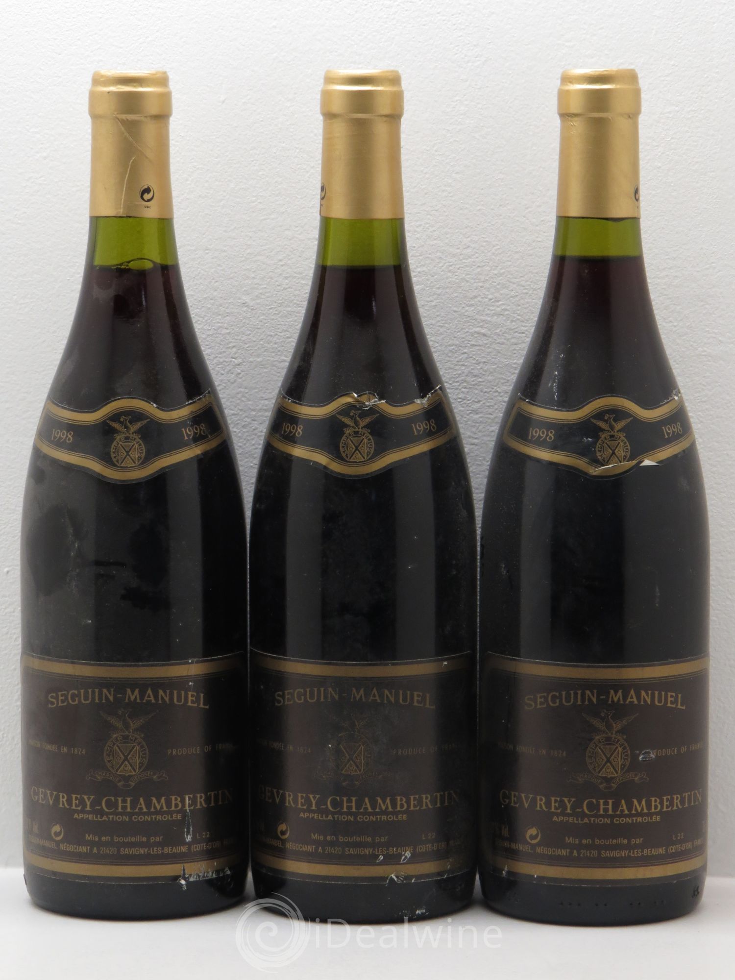 Gevrey-Chambertin Seguin Manuel 1998 - Posten von 3 Flaschen - 0