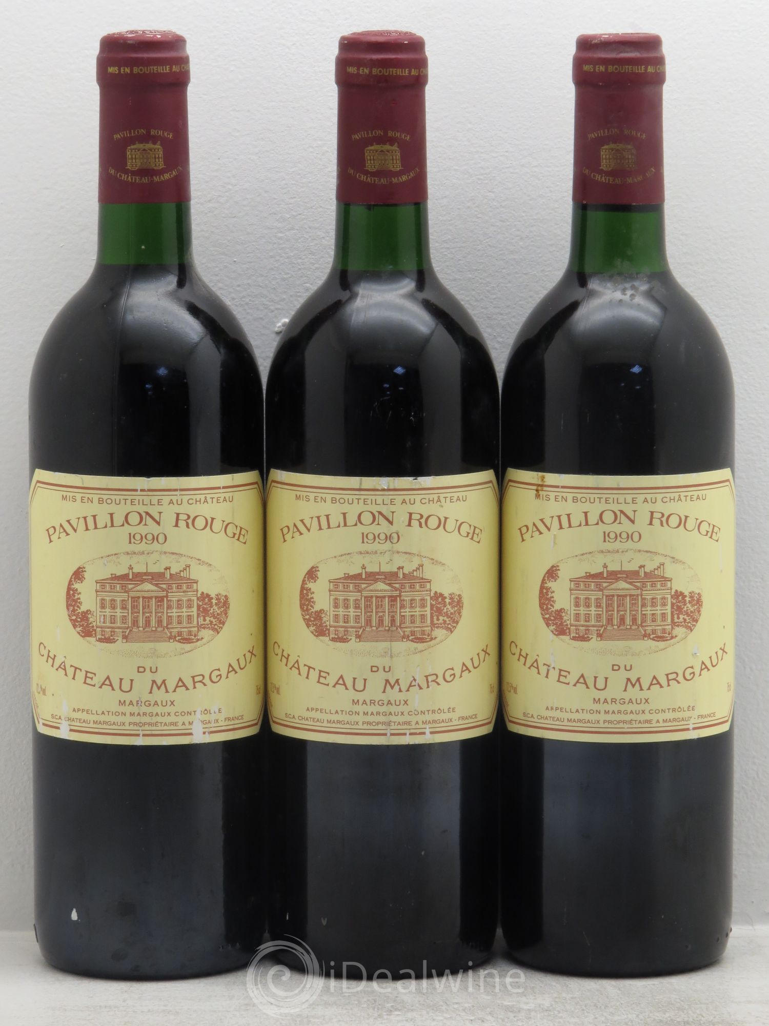Pavillon Rouge du Château Margaux Second Vin 1990 - Lot de 3 bouteilles - 0