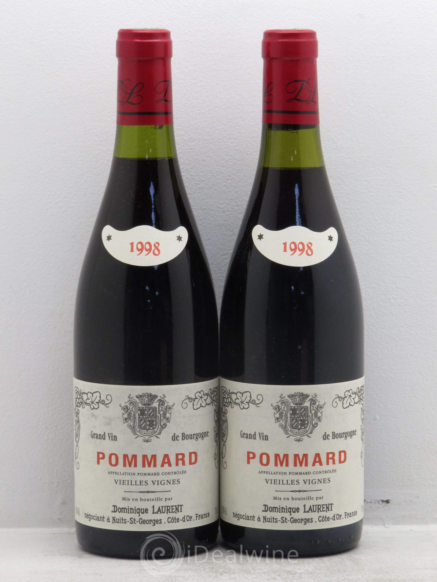 Pommard 1er Cru Vieilles vignes Dominique Laurent 1998 - Lot de 2 bouteilles - 0