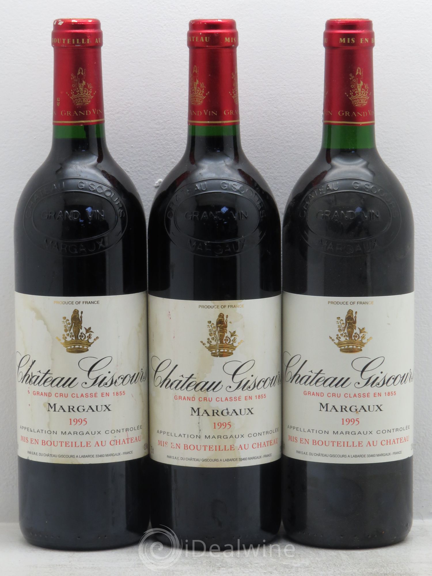 Château Giscours 3ème Grand Cru Classé 1995 - Lot de 3 bouteilles - 0