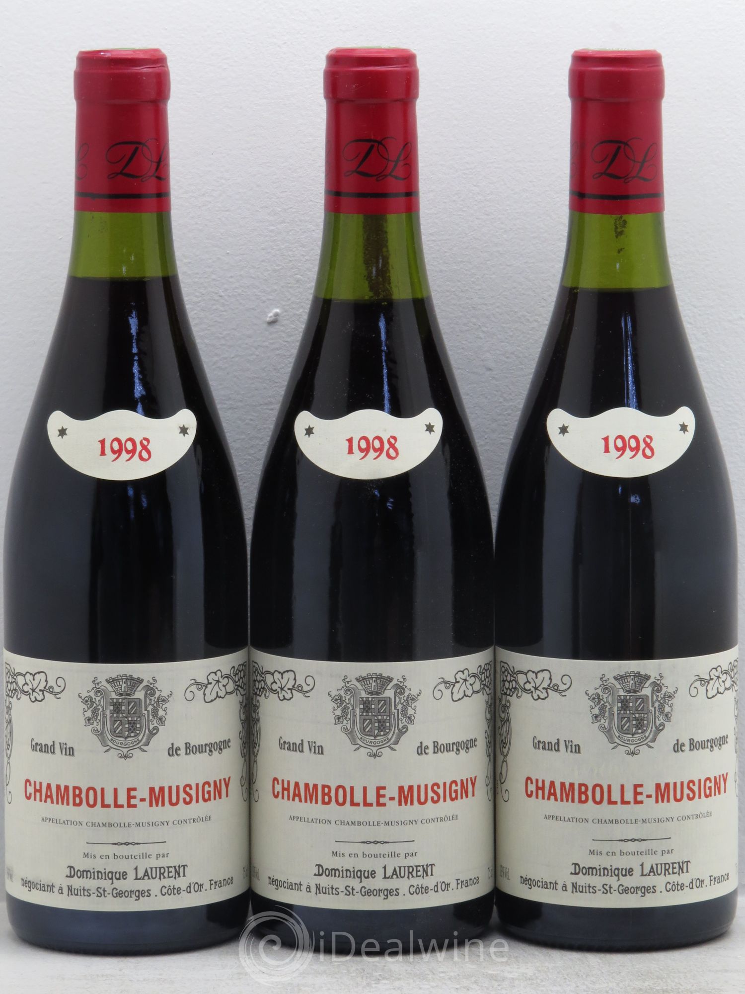Chambolle-Musigny Dominique Laurent 1998 - Lot de 3 bouteilles - 0