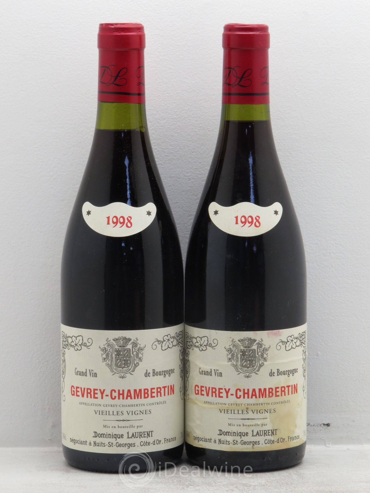 Gevrey-Chambertin Vieilles vignes Dominique Laurent 1998 - Lot de 2 bouteilles - 0