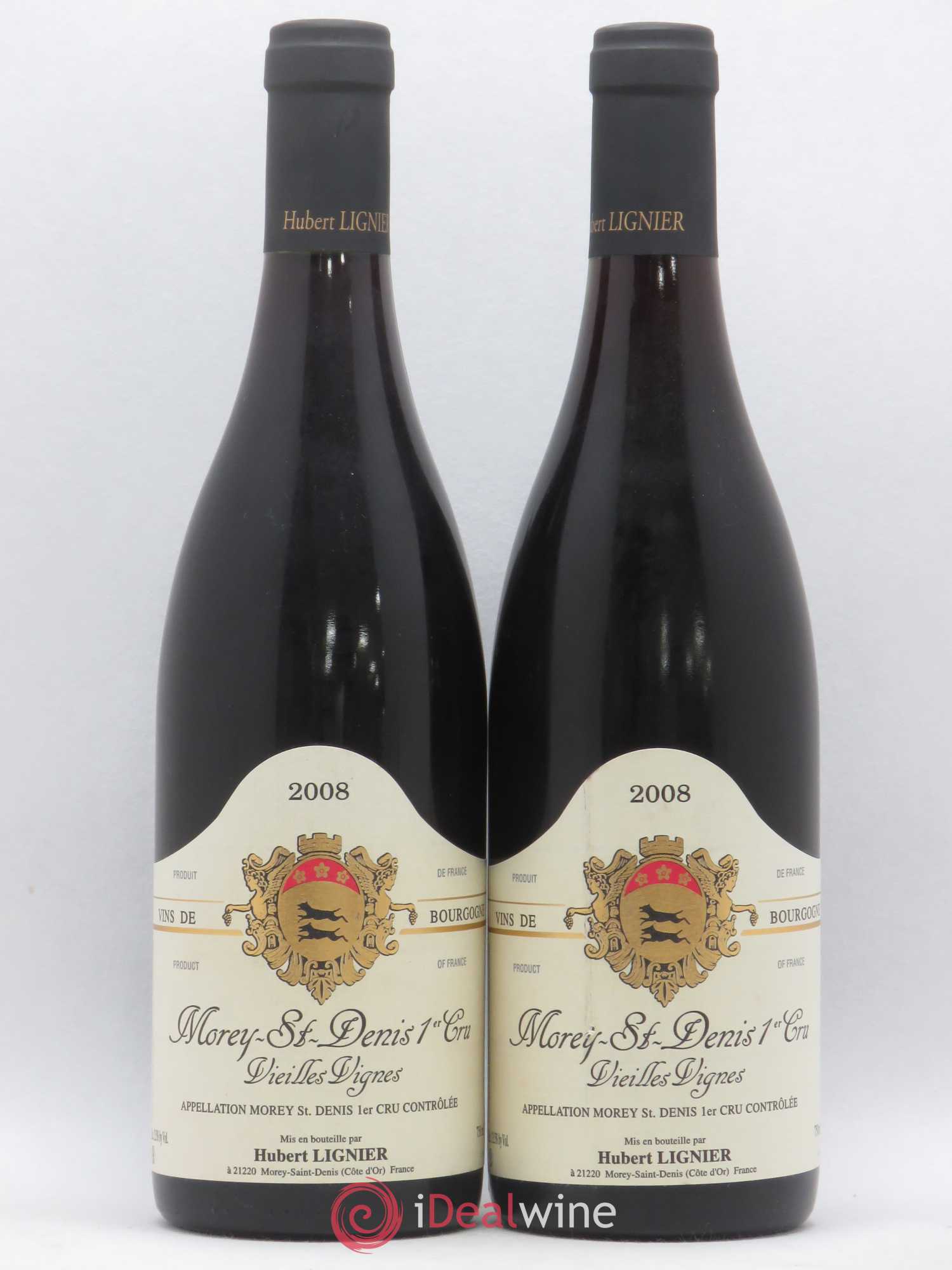 Morey-Saint-Denis 1er Cru Vieilles Vignes Hubert Lignier (Domaine) 2008 - Lot de 2 bouteilles - 0