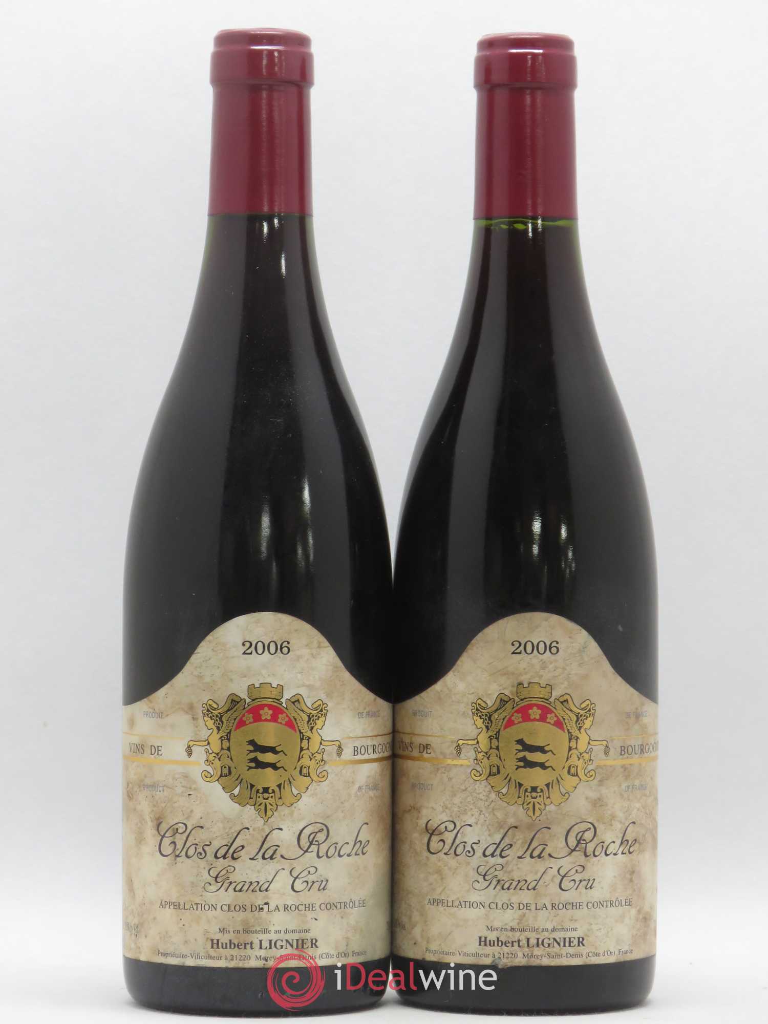 Clos de la Roche Grand Cru Hubert Lignier (Domaine) 2006 - Lot de 2 bouteilles - 0