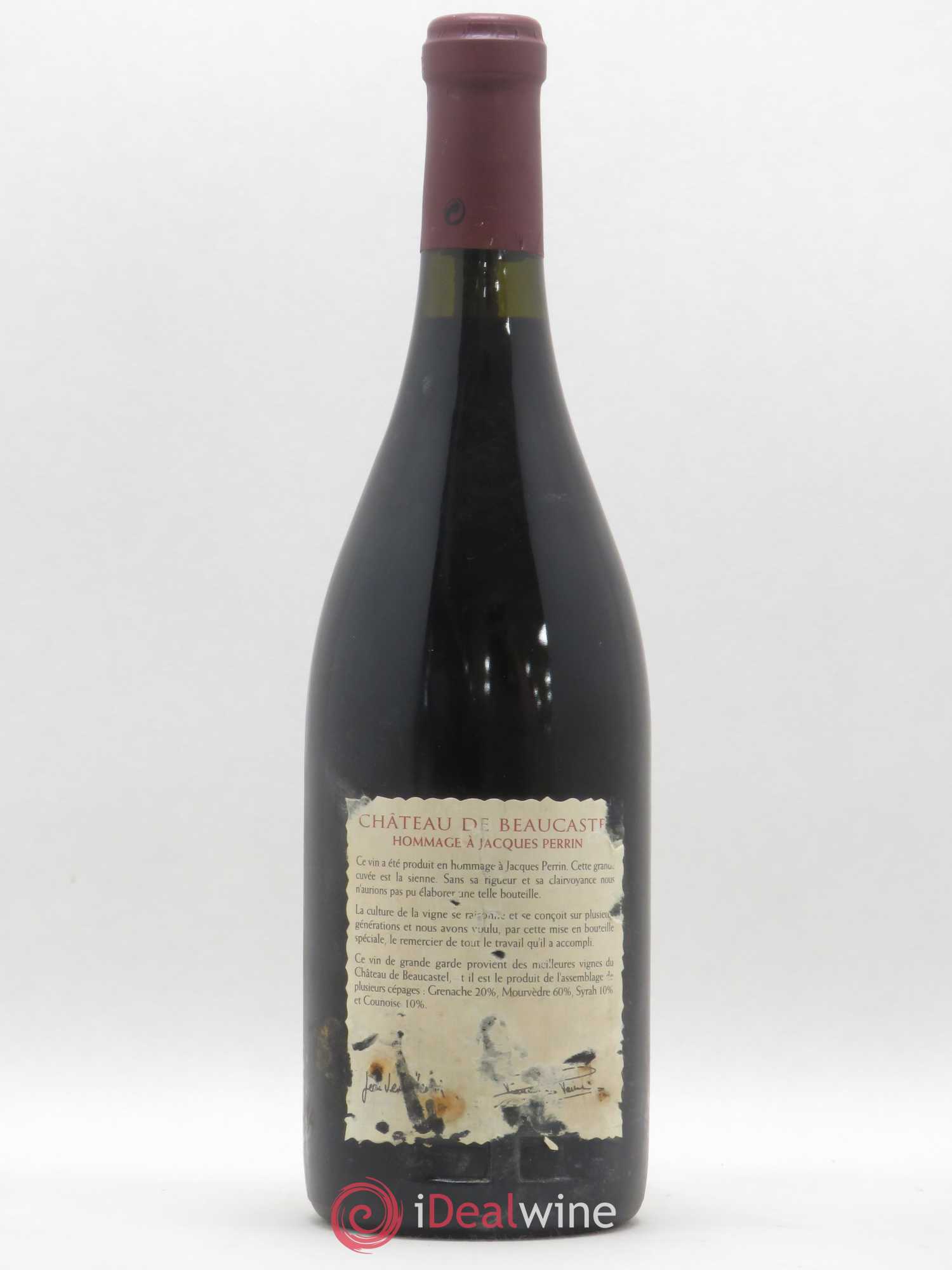 Châteauneuf-du-Pape Château de Beaucastel Hommage à Jacques Perrin Famille Perrin 2000 - Lot de 1 bouteille - 1