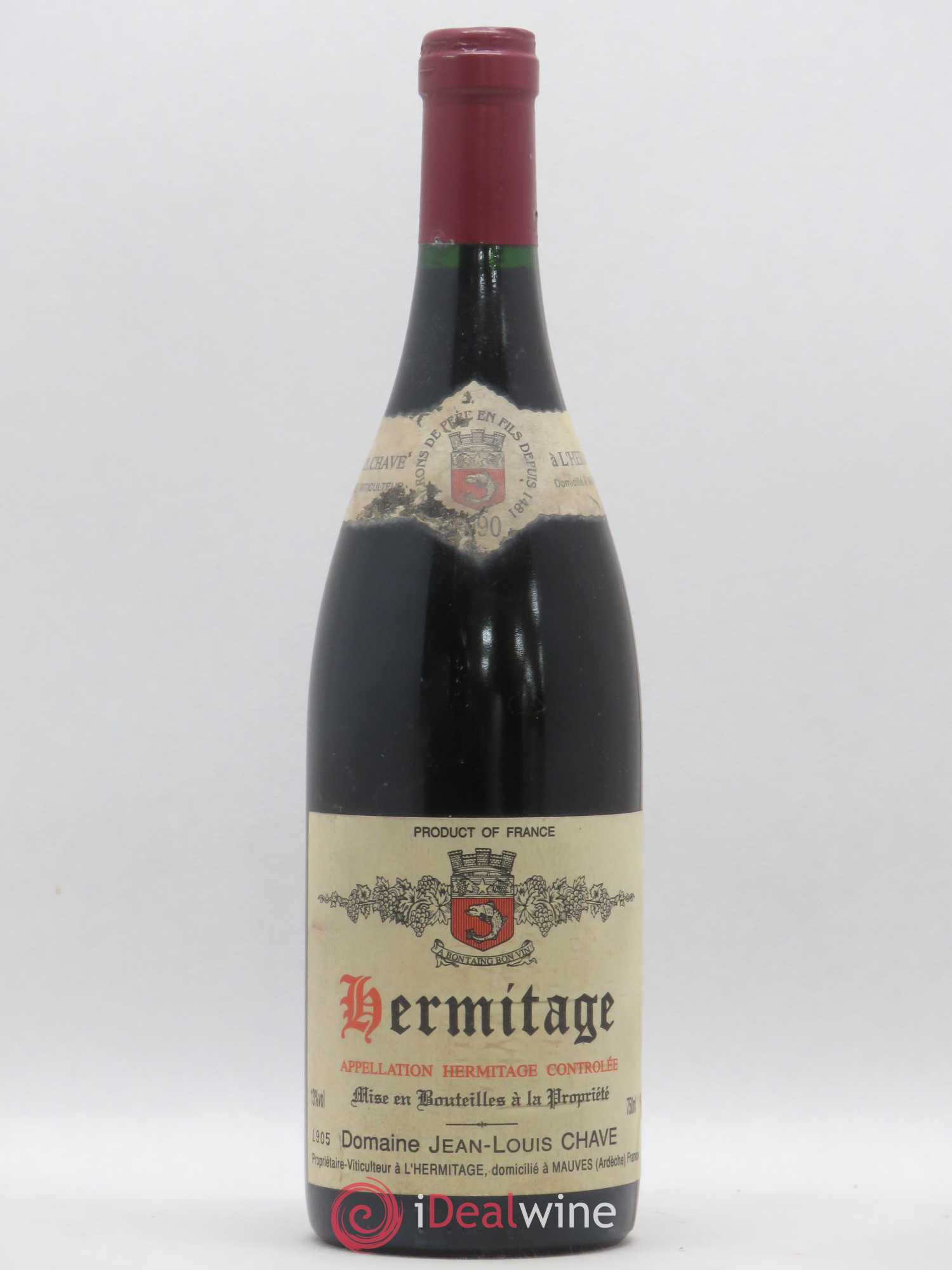 Hermitage Jean-Louis Chave 1990 - Lot de 1 bouteille - 0