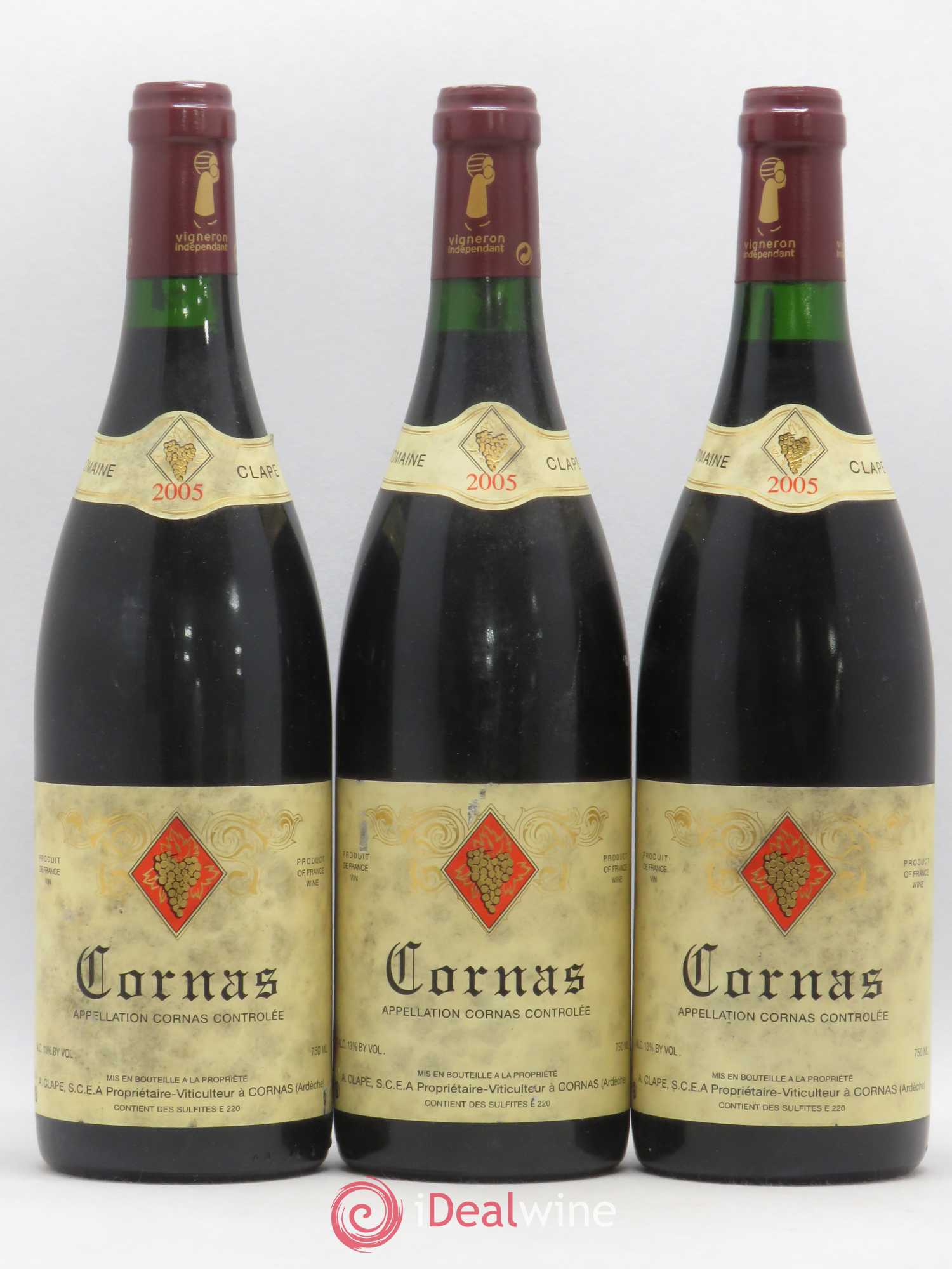 Cornas Auguste Clape 2005 - Lot de 3 bouteilles - 0