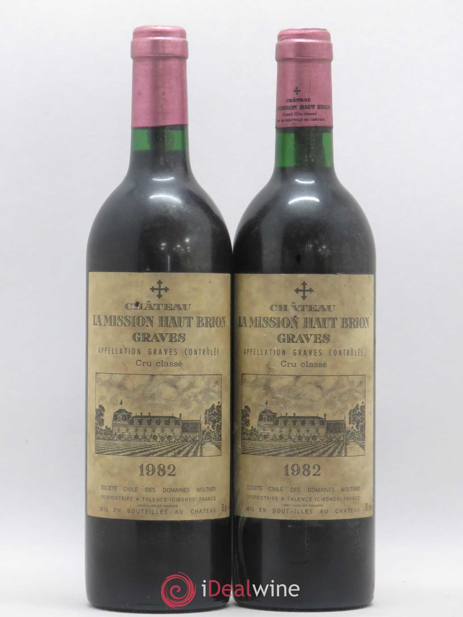 Château la Mission Haut-Brion Cru Classé de Graves 1982 - Lot de 2 bouteilles - 0