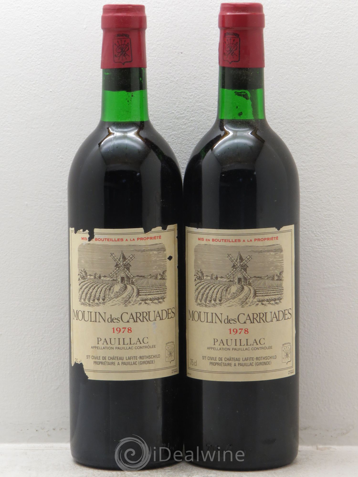 Moulin des Carruades Second Vin 1978 - Lot de 2 bouteilles - 0