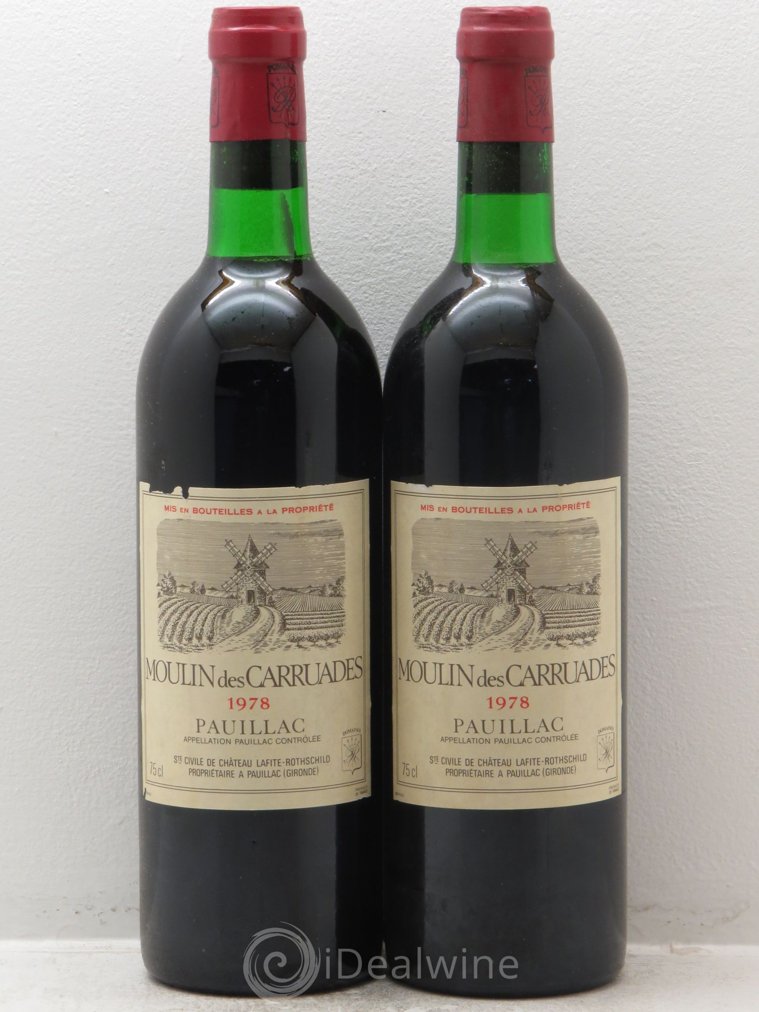 Moulin des Carruades Second Vin 1978 - Lot de 2 bouteilles - 0