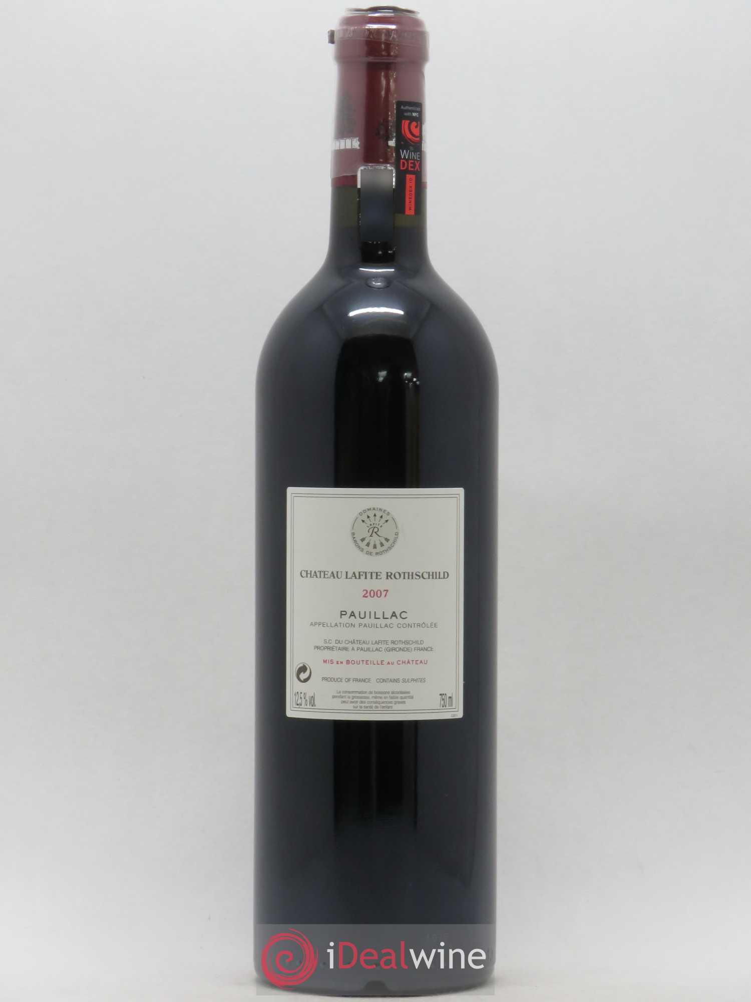 Château Lafite Rothschild 1er Grand Cru Classé 2007 - Lot de 1 bouteille - 1