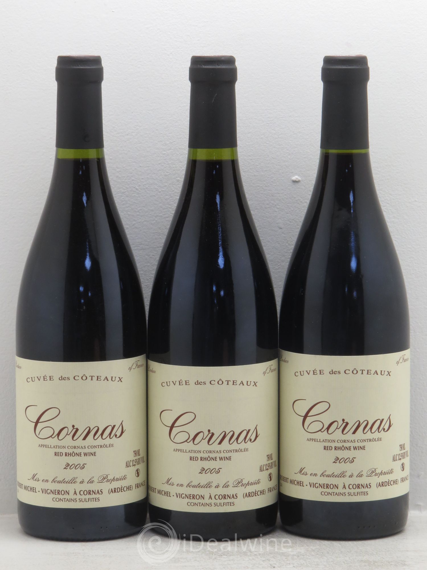 Cornas Cuvée des Coteaux Robert Michel 2005 - Lot de 3 bouteilles - 0