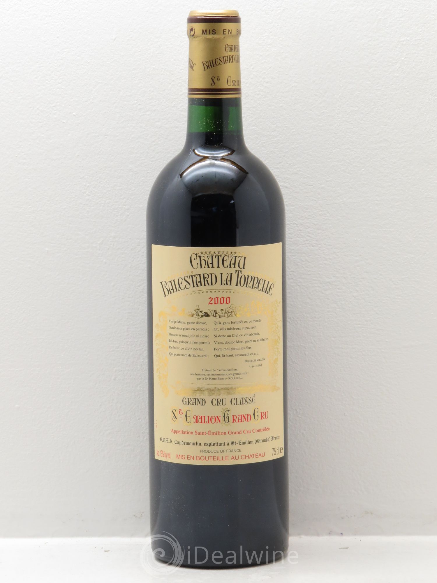Château Balestard la Tonnelle Grand Cru Classé 2000 - Lot de 12 bouteilles - 0