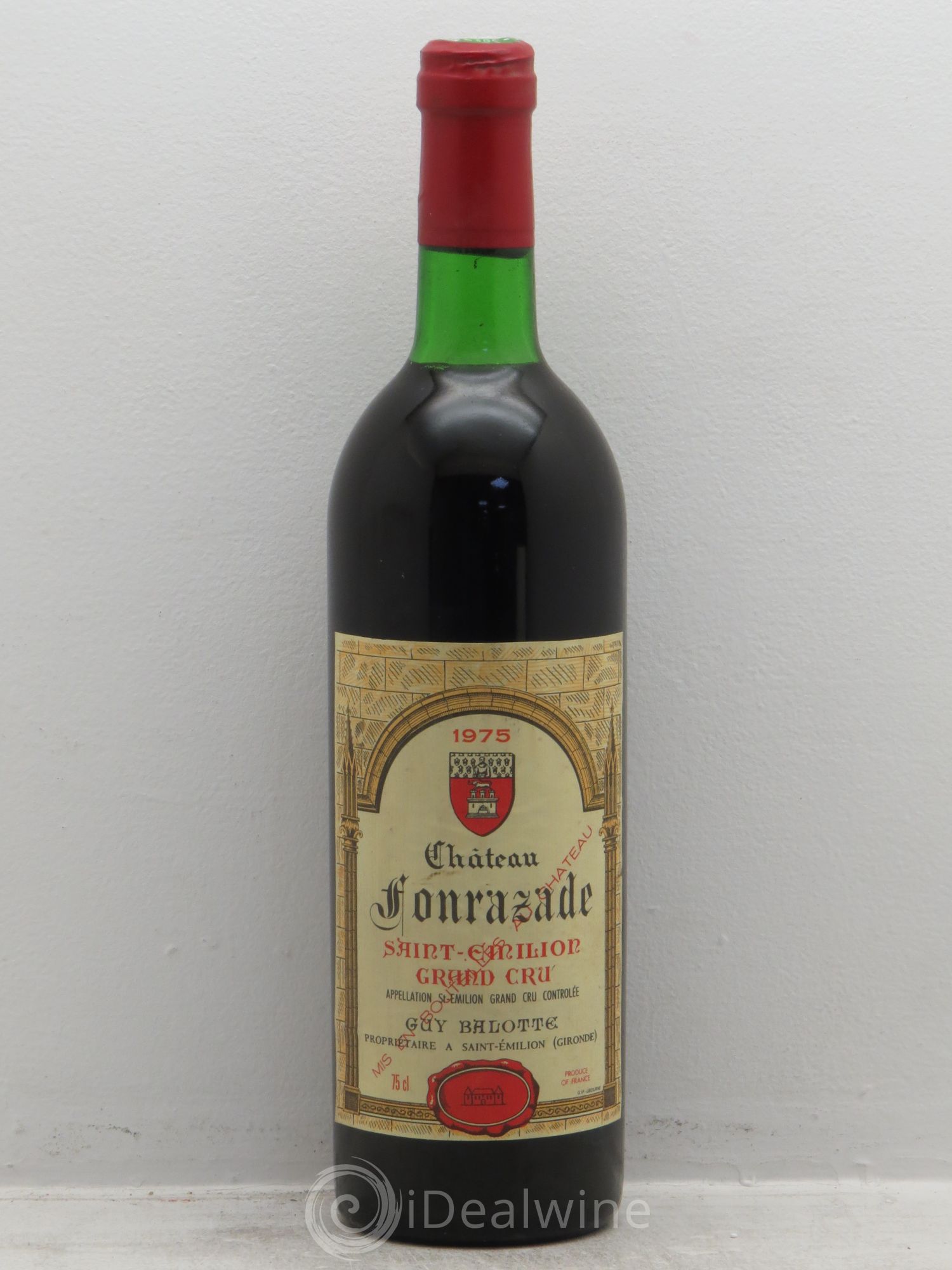 Saint-Émilion Château Fonrazade 1975 - Lot de 1 bouteille - 0