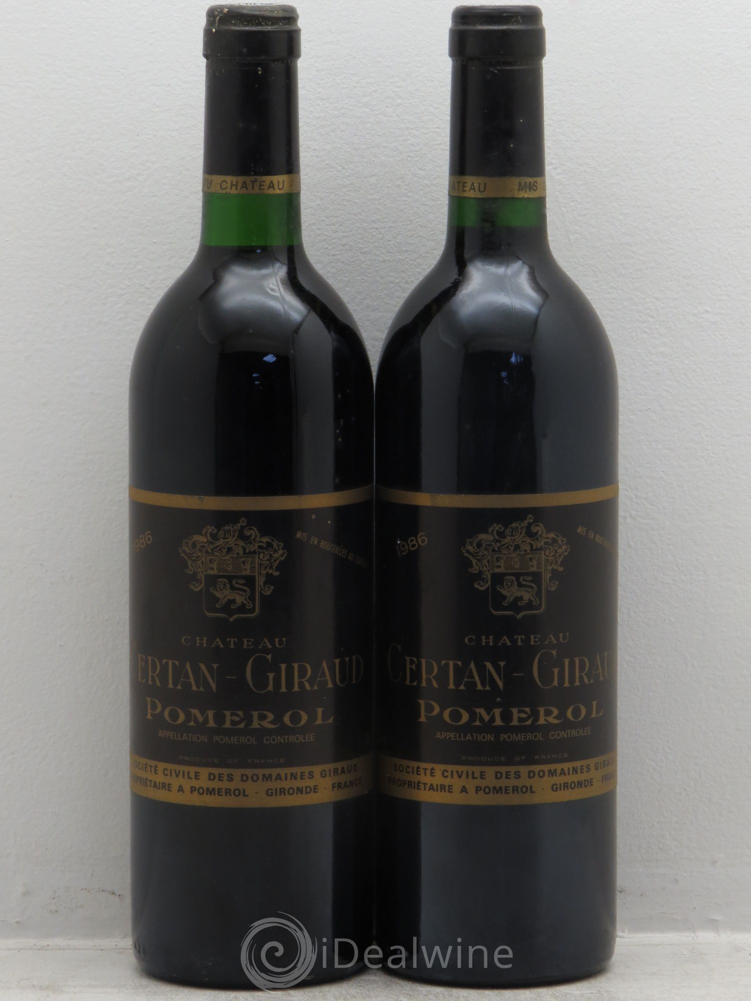 Château Certan Giraud 1986 - Lot de 2 bouteilles - 0