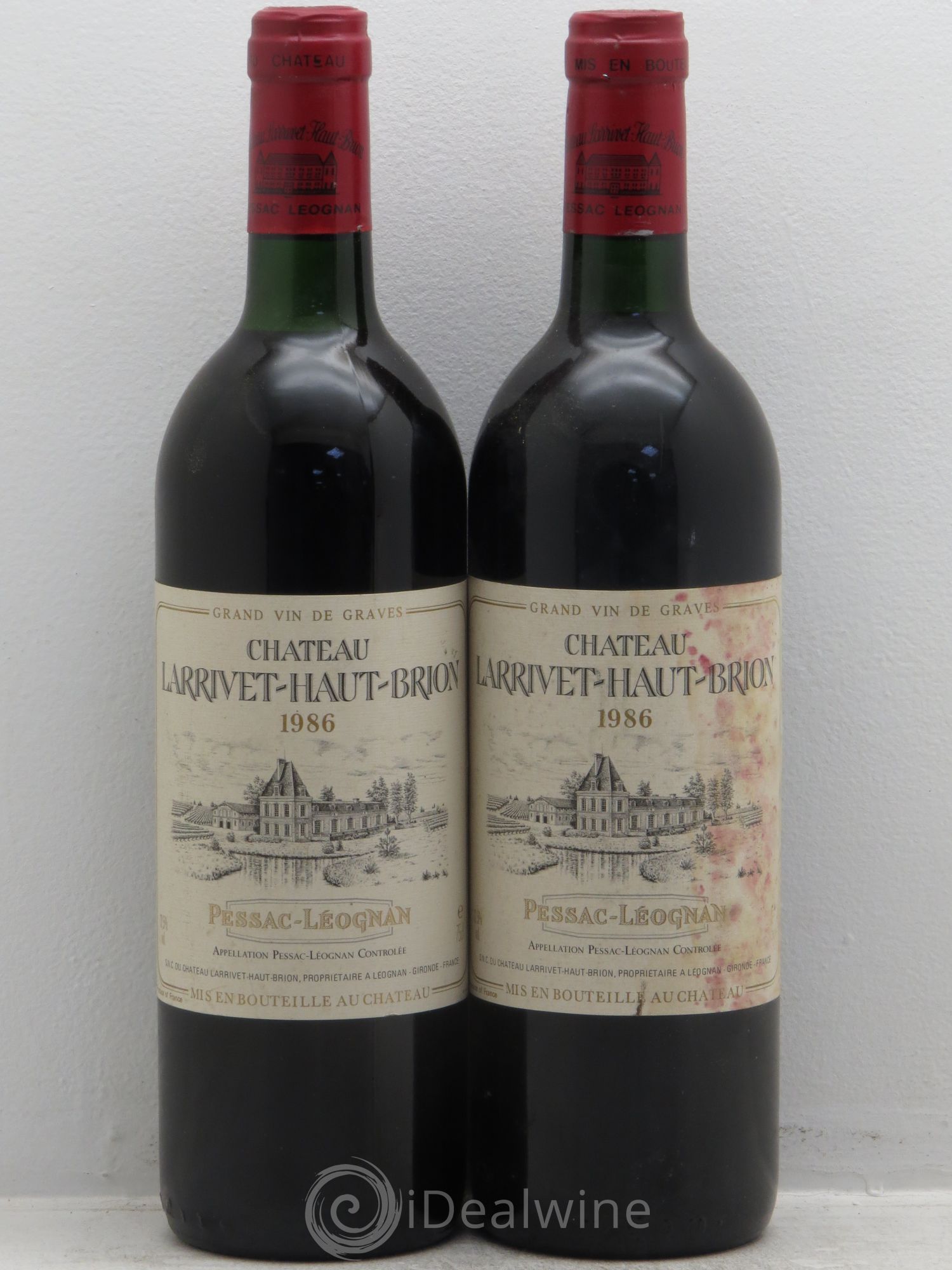 Château Larrivet Haut-Brion 1986 - Lot de 2 bouteilles - 0